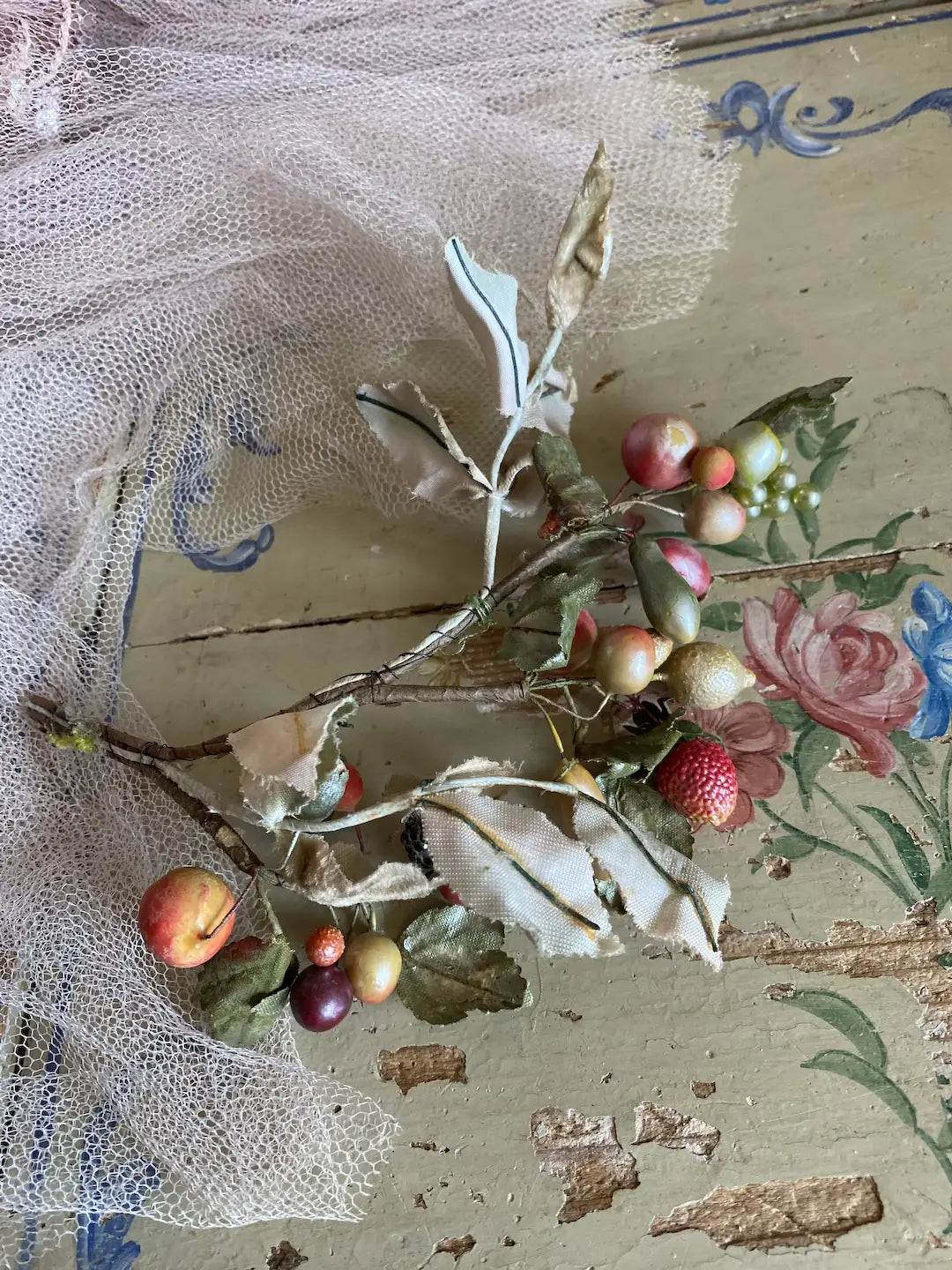Vintage Millinery Fruit Branch Berries
