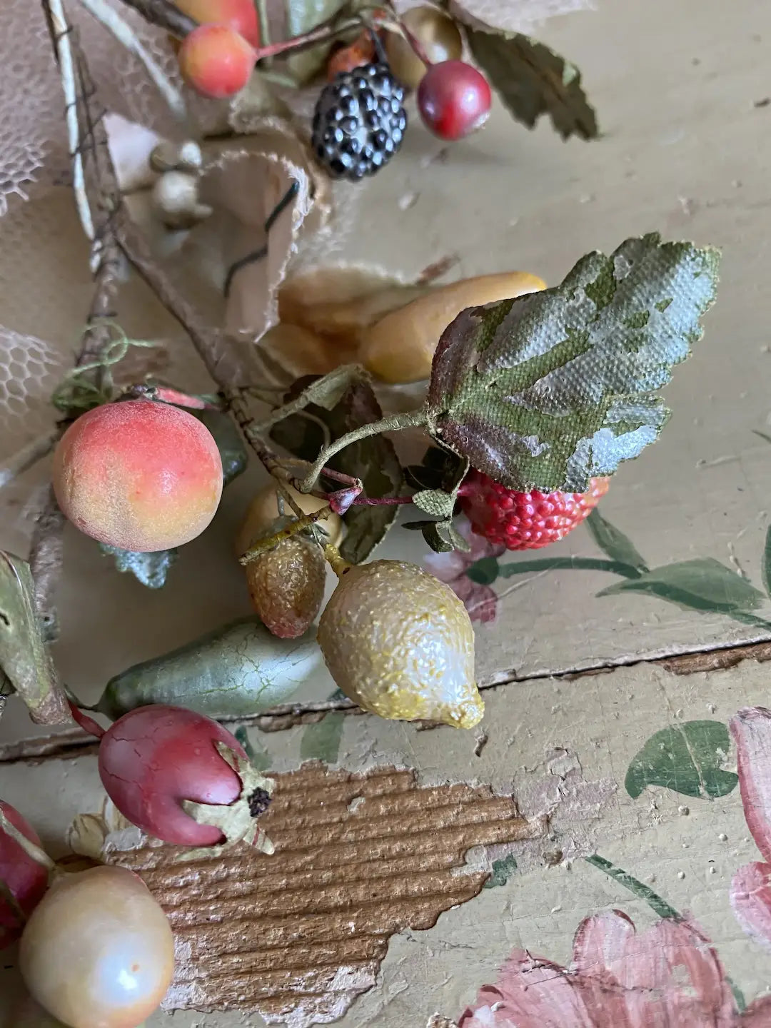 Vintage Millinery Fruit Branch Berries