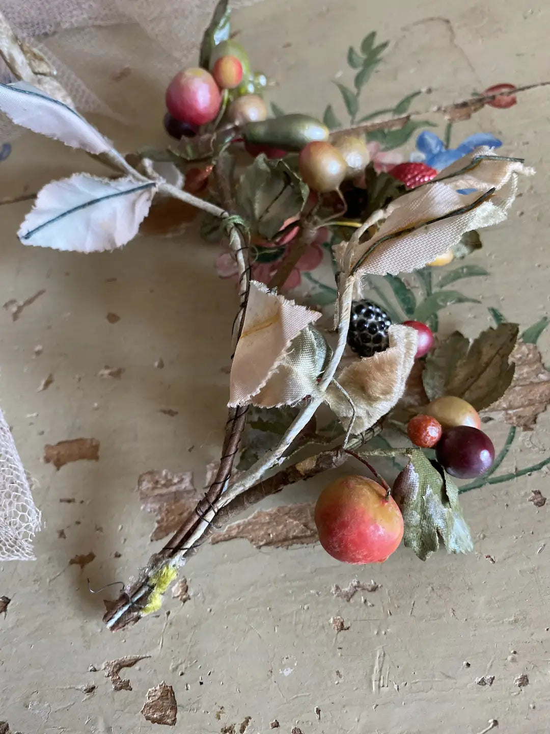 Vintage Millinery Fruit Branch Berries