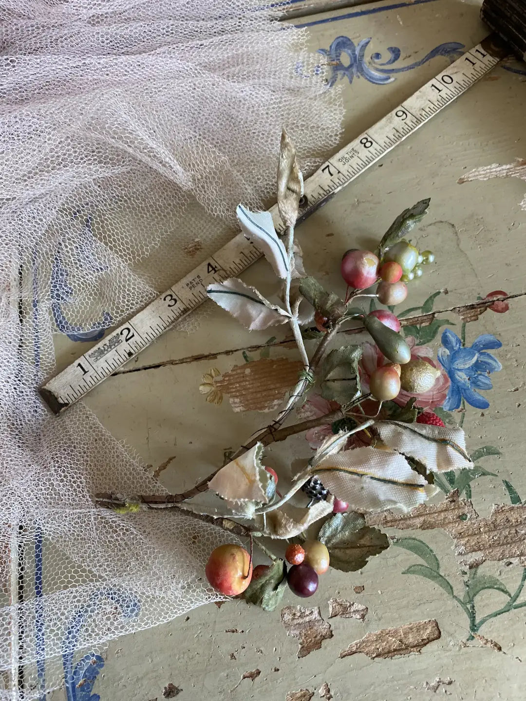 Vintage Millinery Fruit Branch Berries