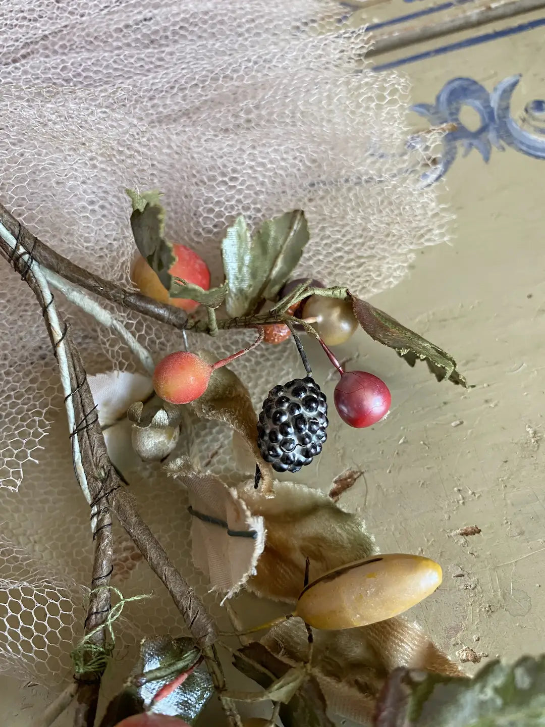 Vintage Millinery Fruit Branch Berries