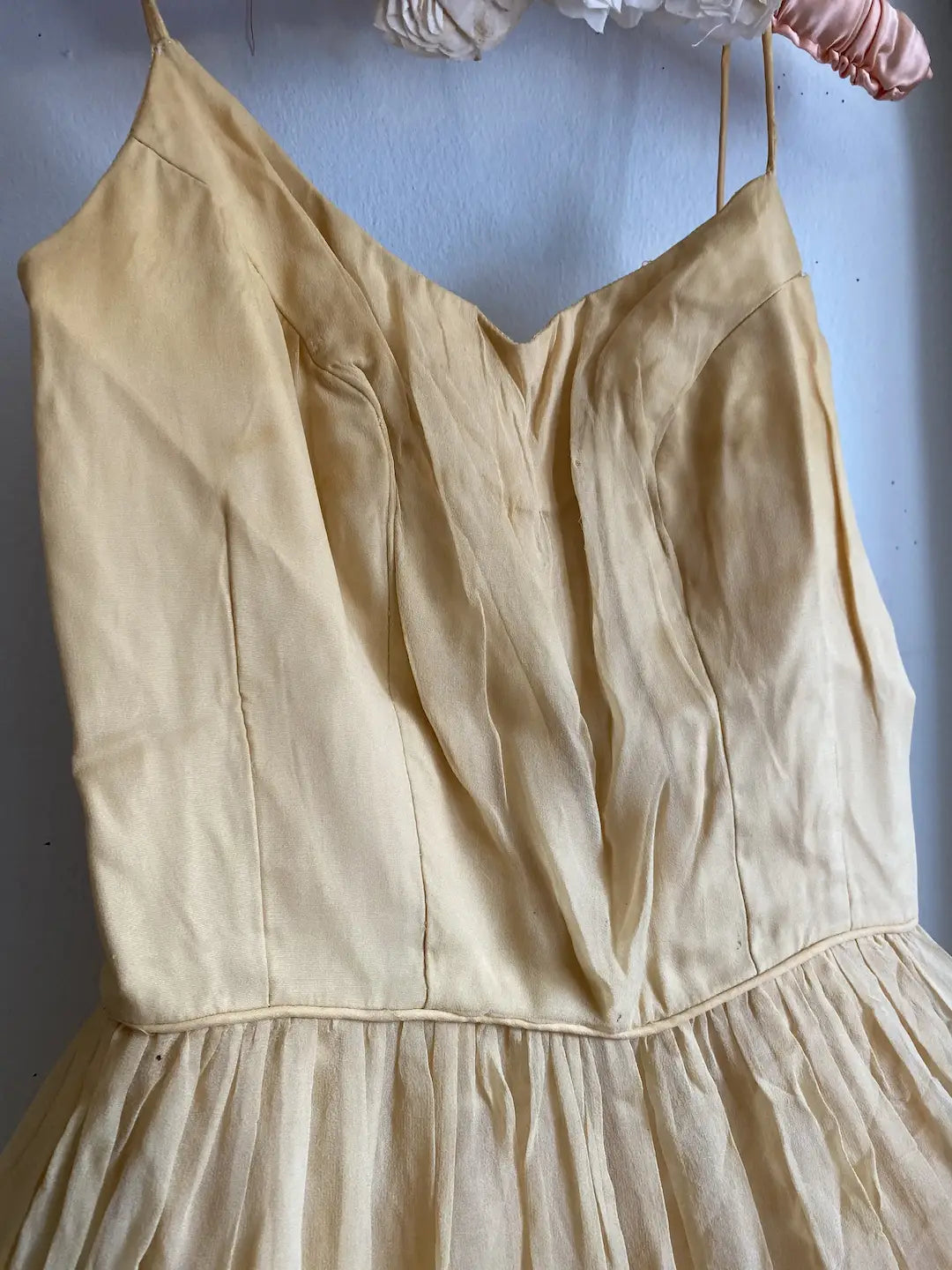 Vintage Silk Ruffled Dance Costume Dress