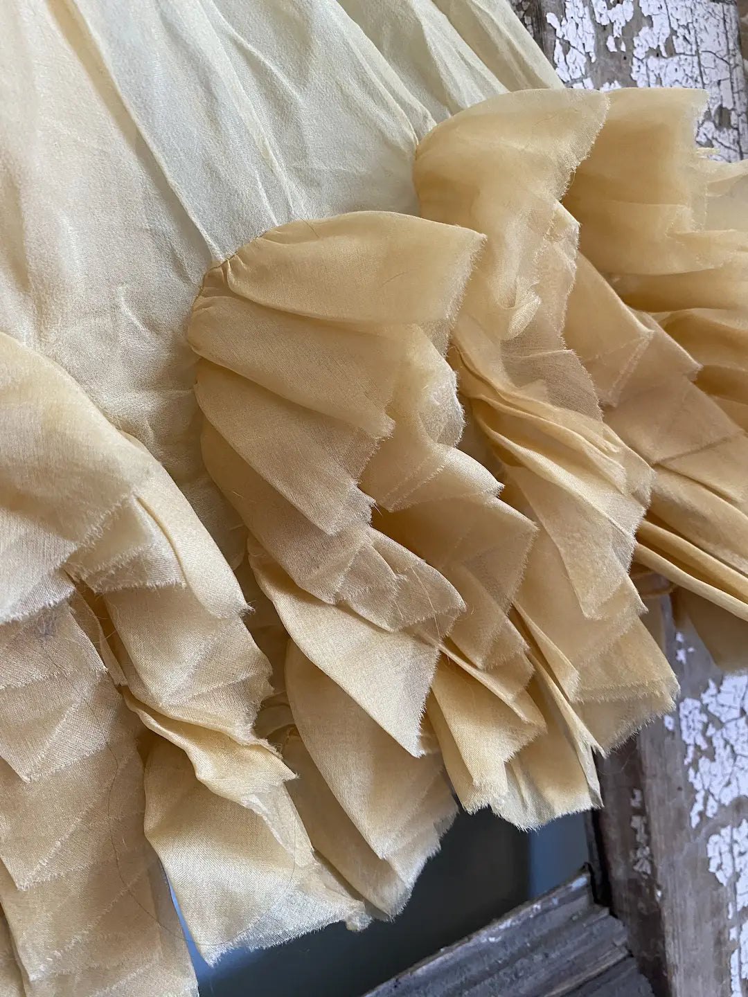 Vintage Silk Ruffled Dance Costume Dress