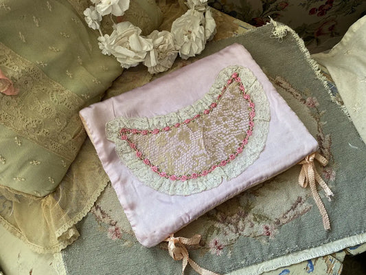 Vintage Hankie Delicates Holder Ribbonwork