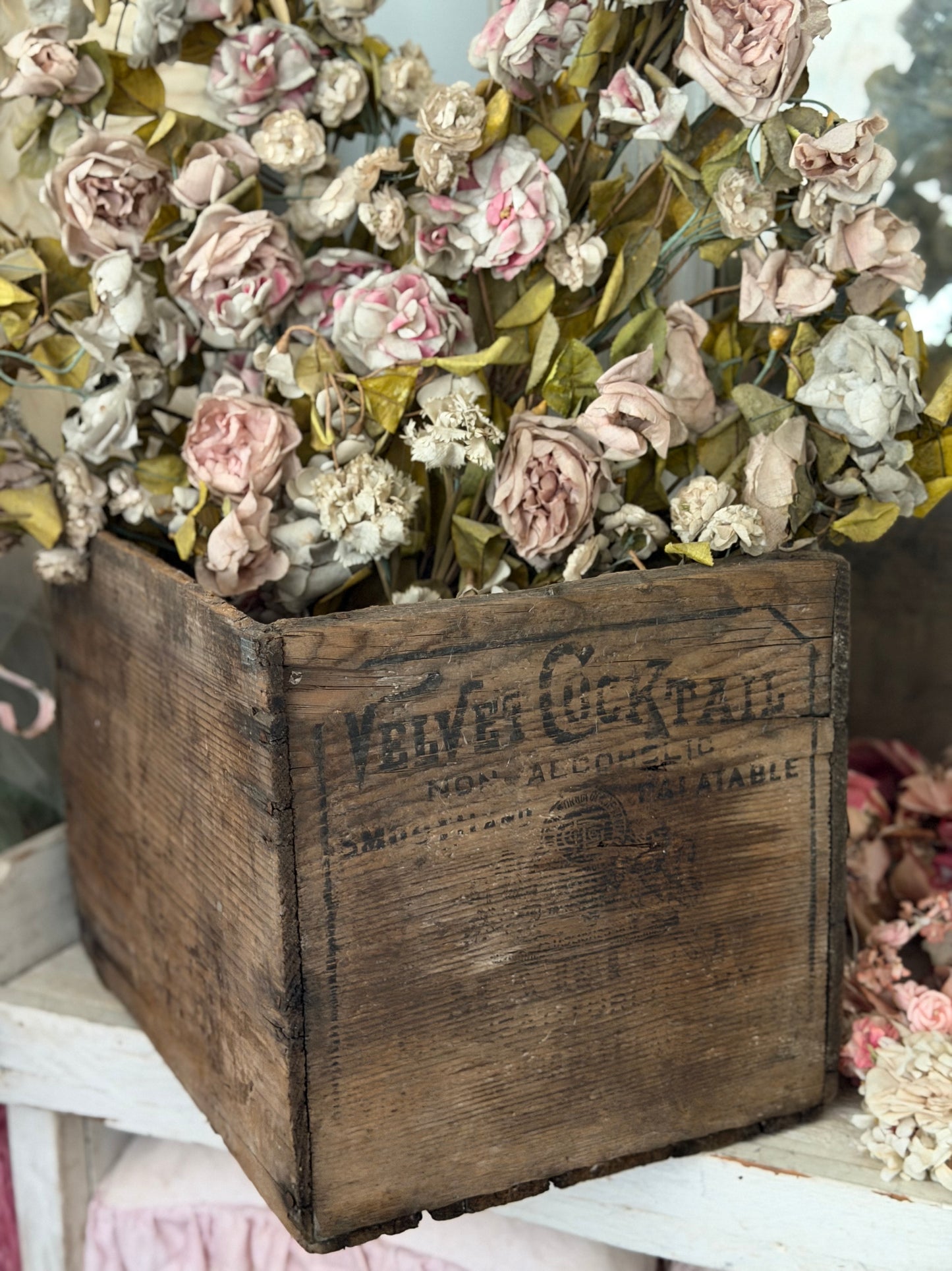 Antique Prohibition Era Wooden Crate