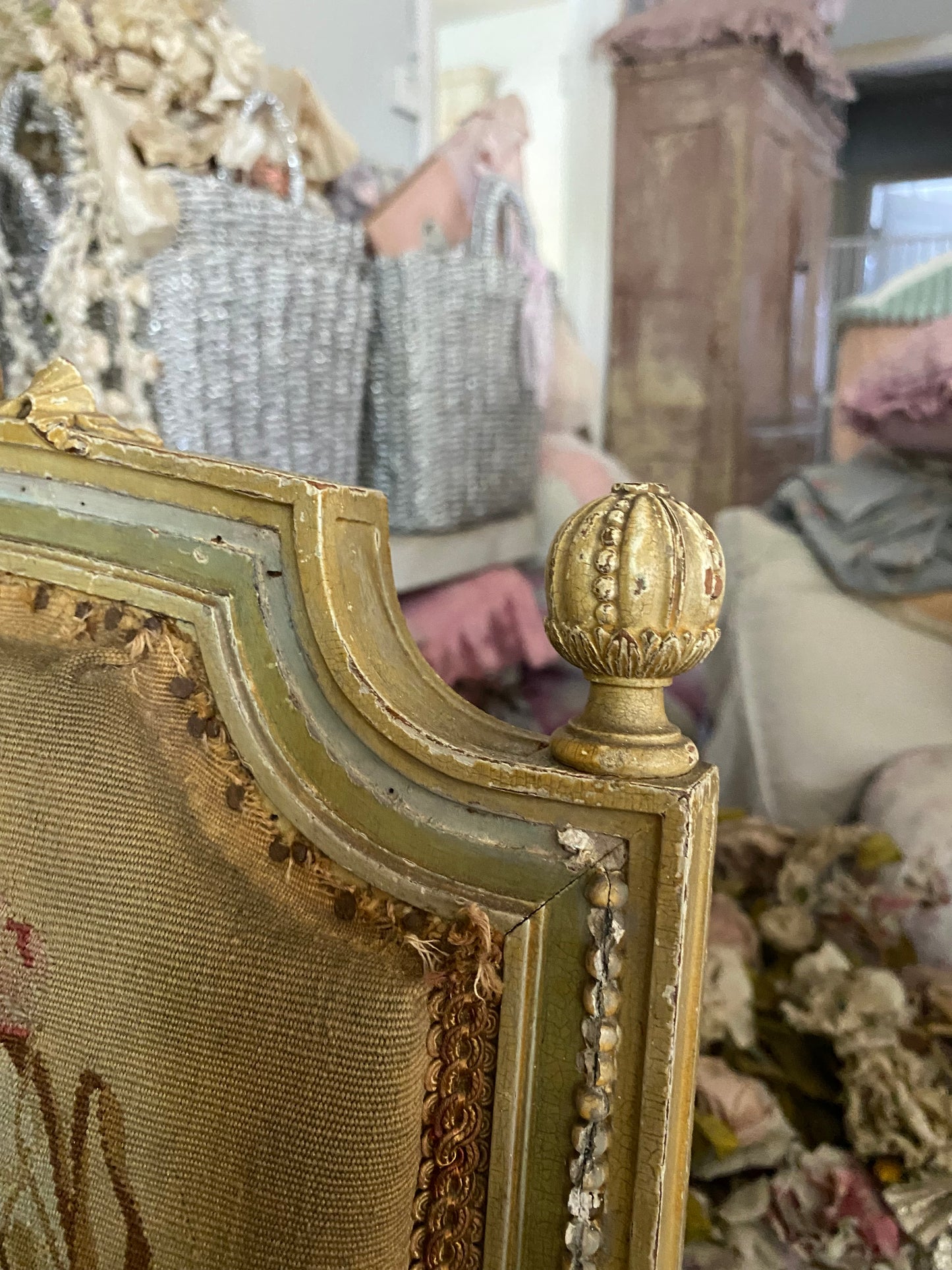 Antique French Louis XVI Aubusson Chair