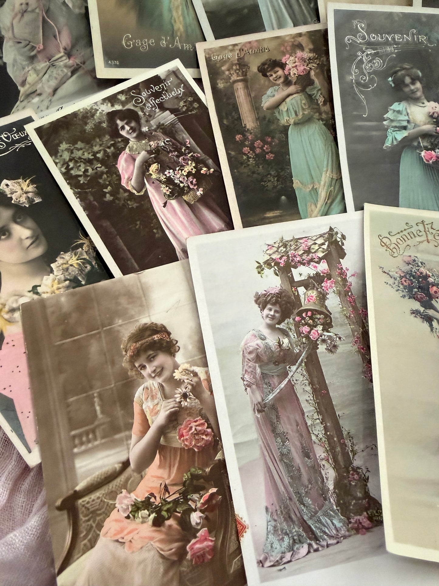 Antique Collection French Postcards Beautiful Women