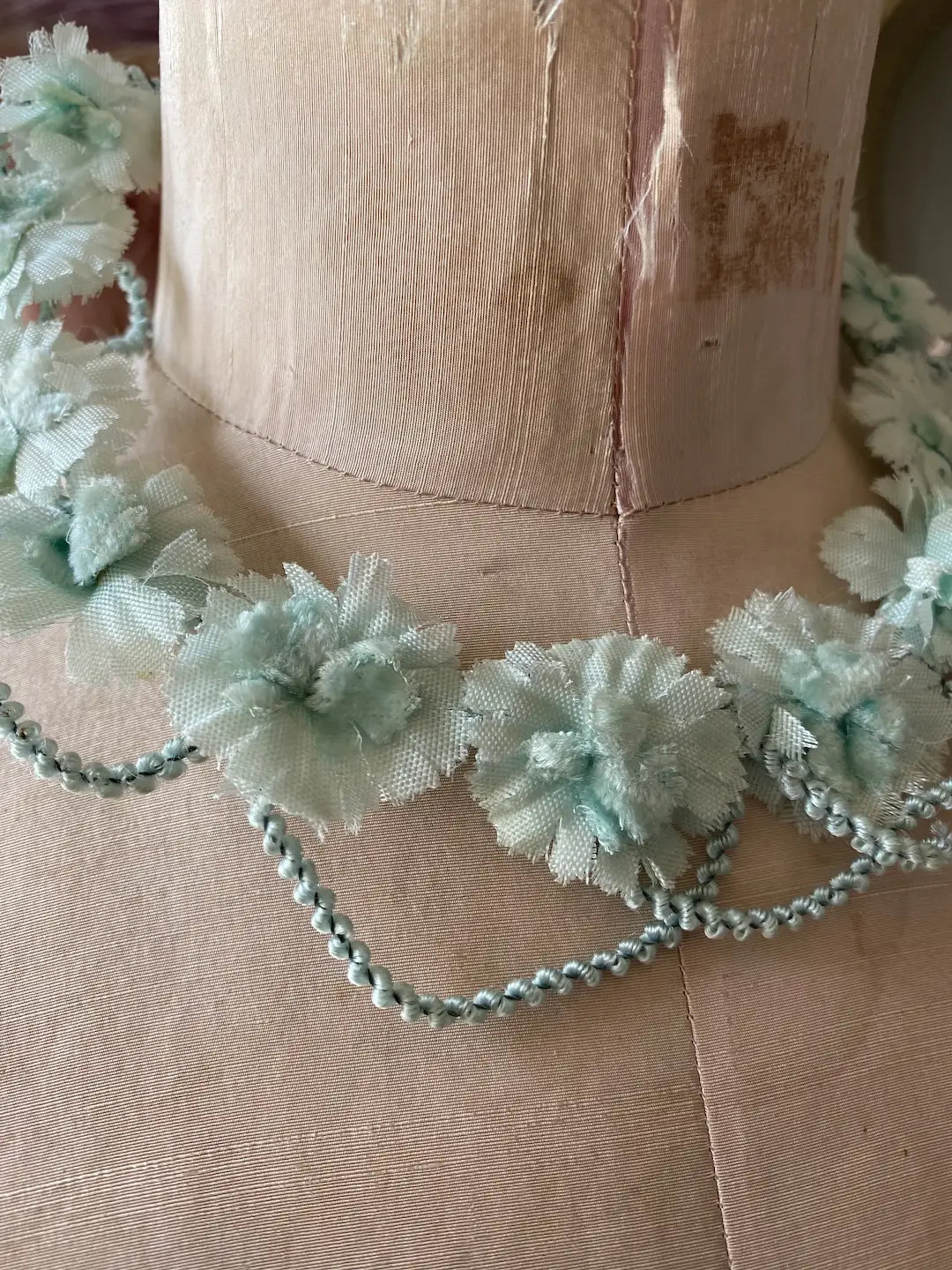 Vintage Petite Pastel Blue French Flower Crown