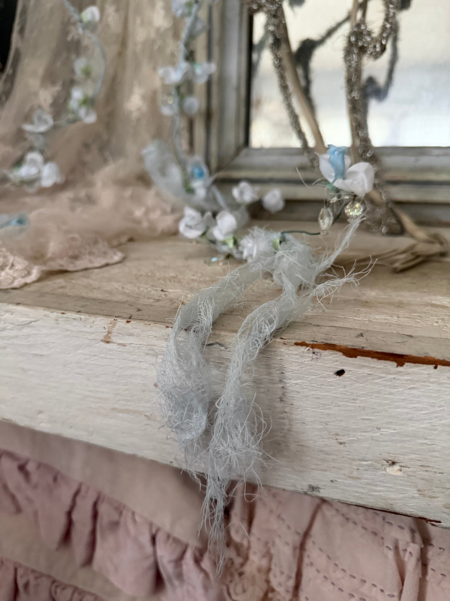 Blue Rose Flower Garland
