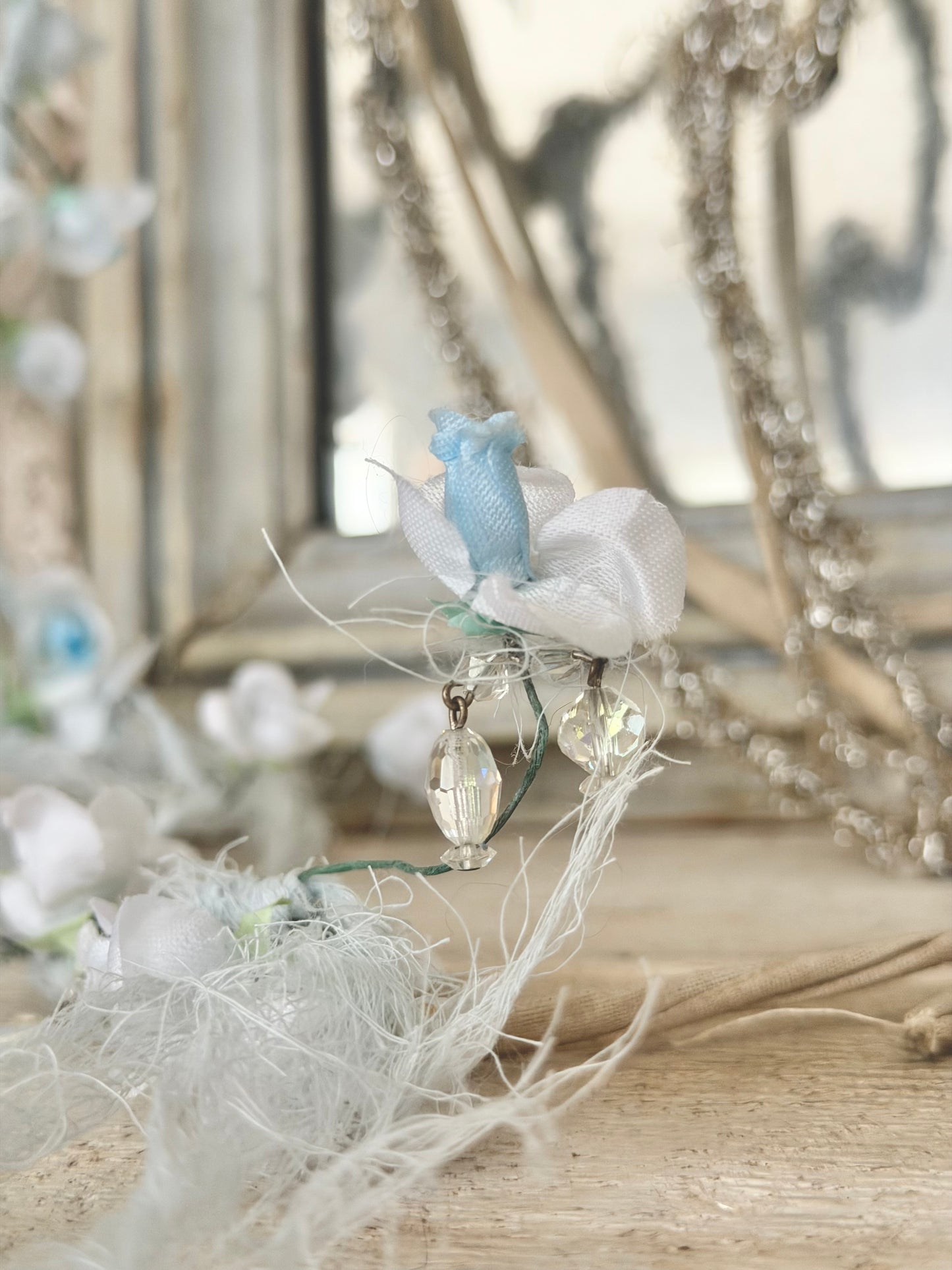Blue Rose Flower Garland