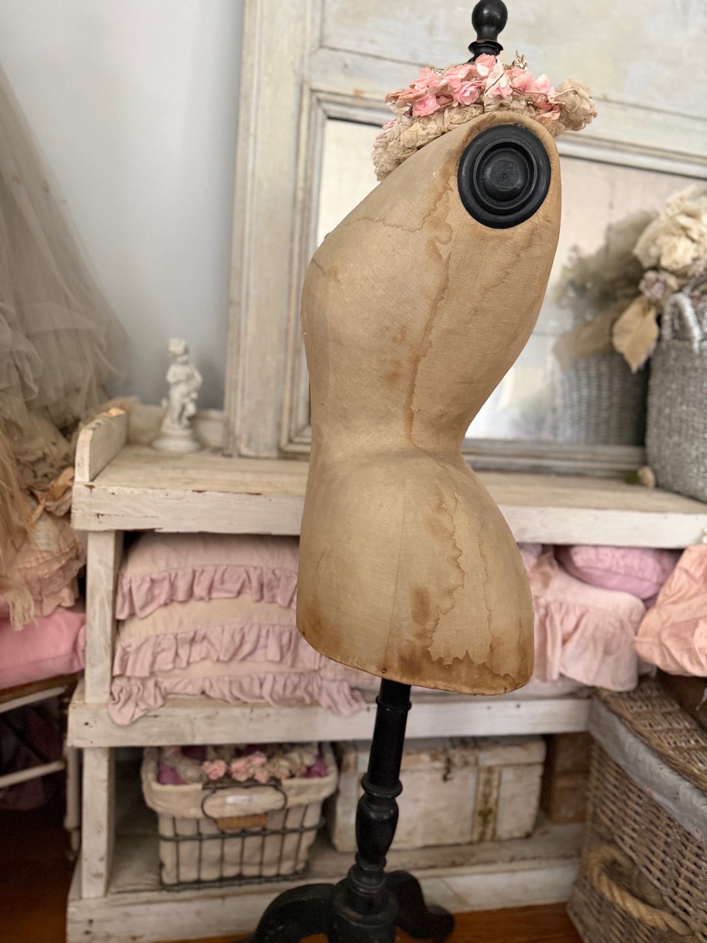 RARE Antique Wasp Waist Bustle French Mannequin