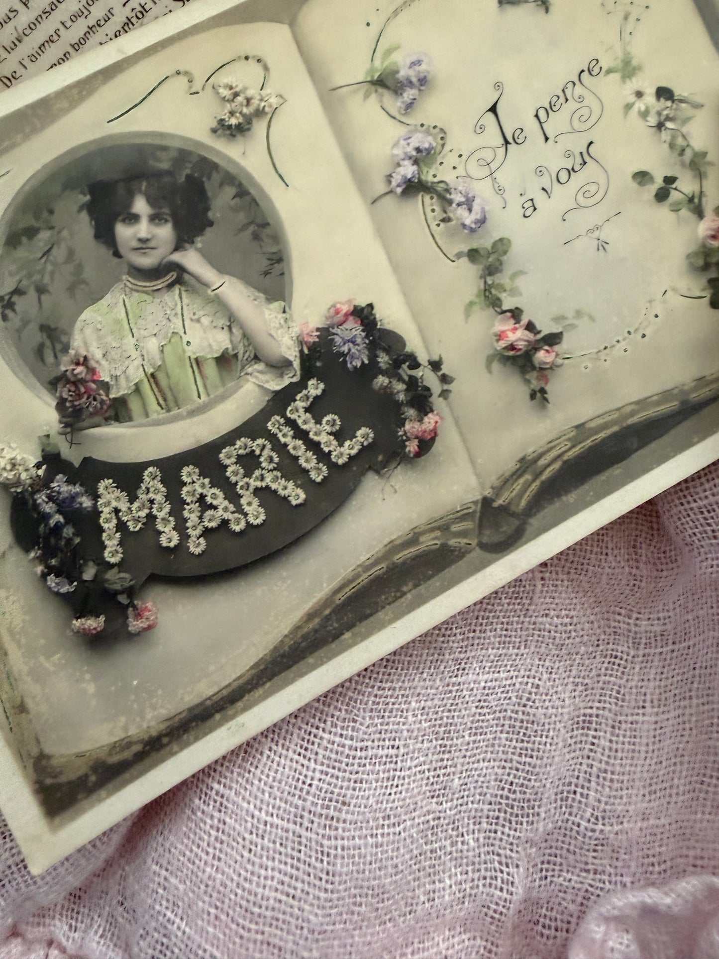 Antique Collection French Postcards Beautiful Floral Flowers