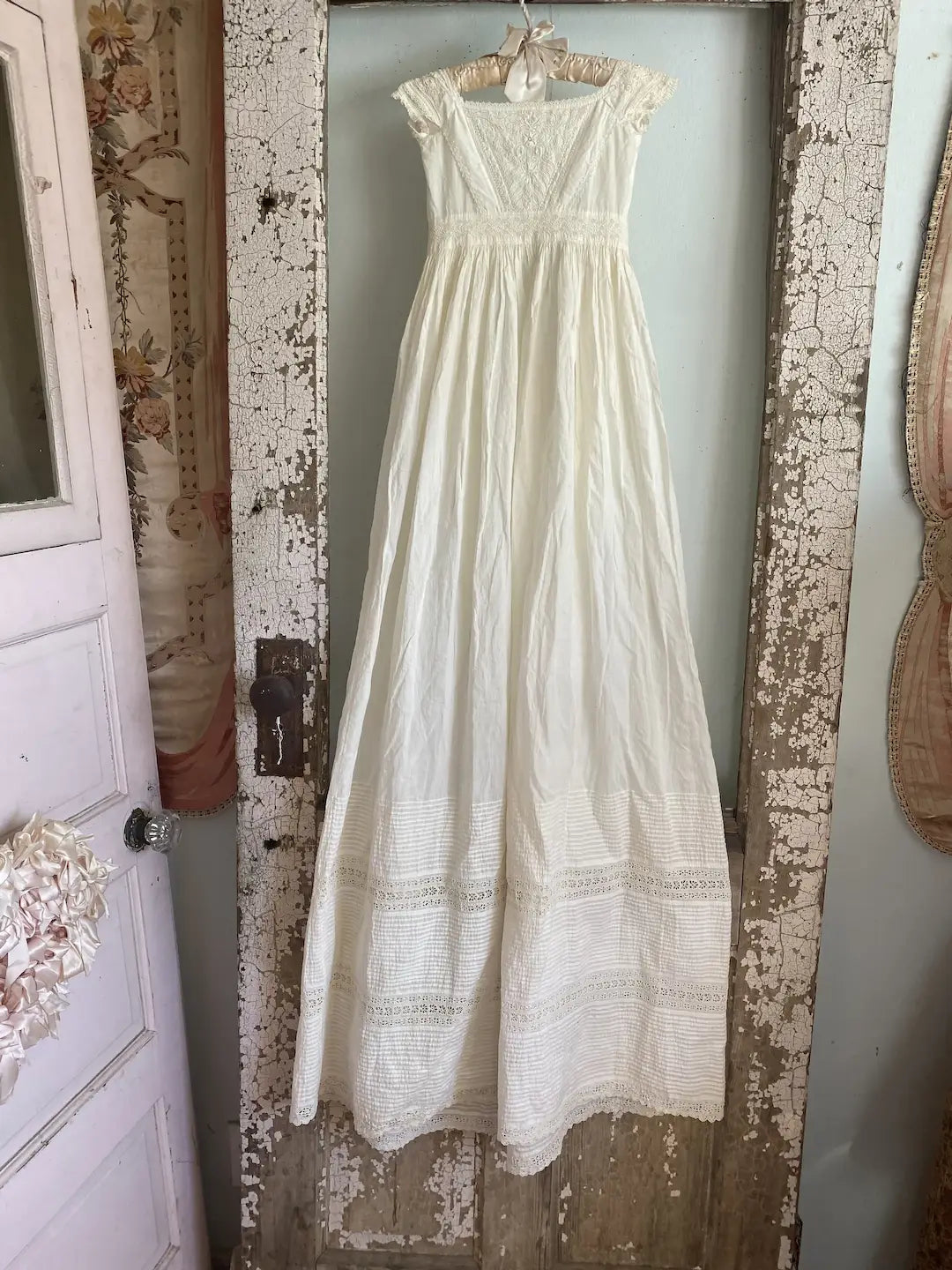 Antique c1865 French Christening Gown Dress