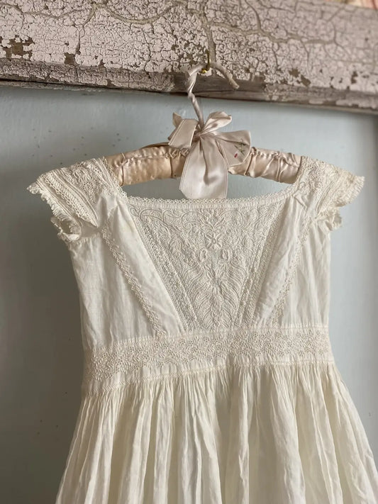 Antique c1865 French Christening Gown Dress