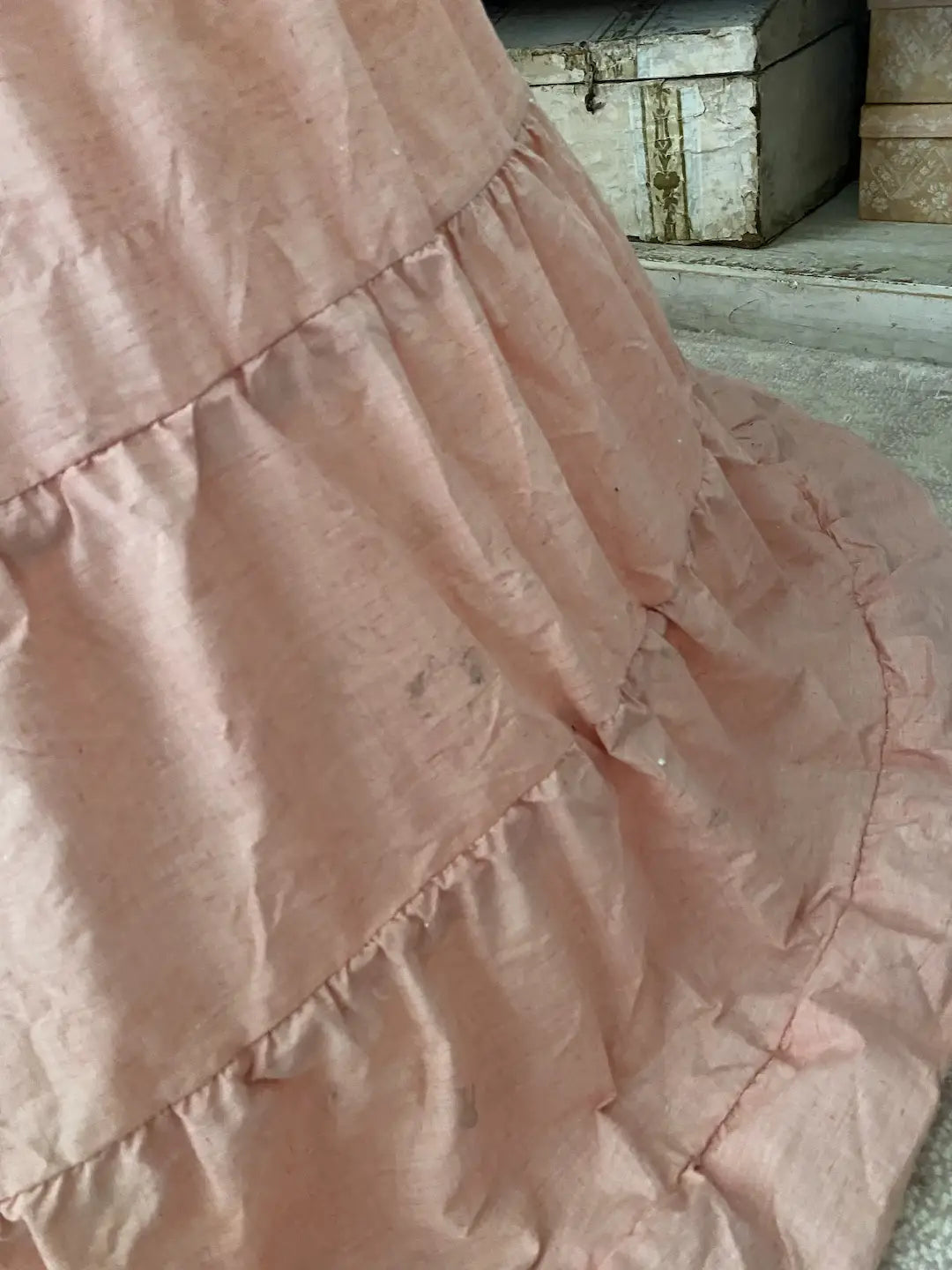 Vintage Pink Crinoline Hoop Skirt