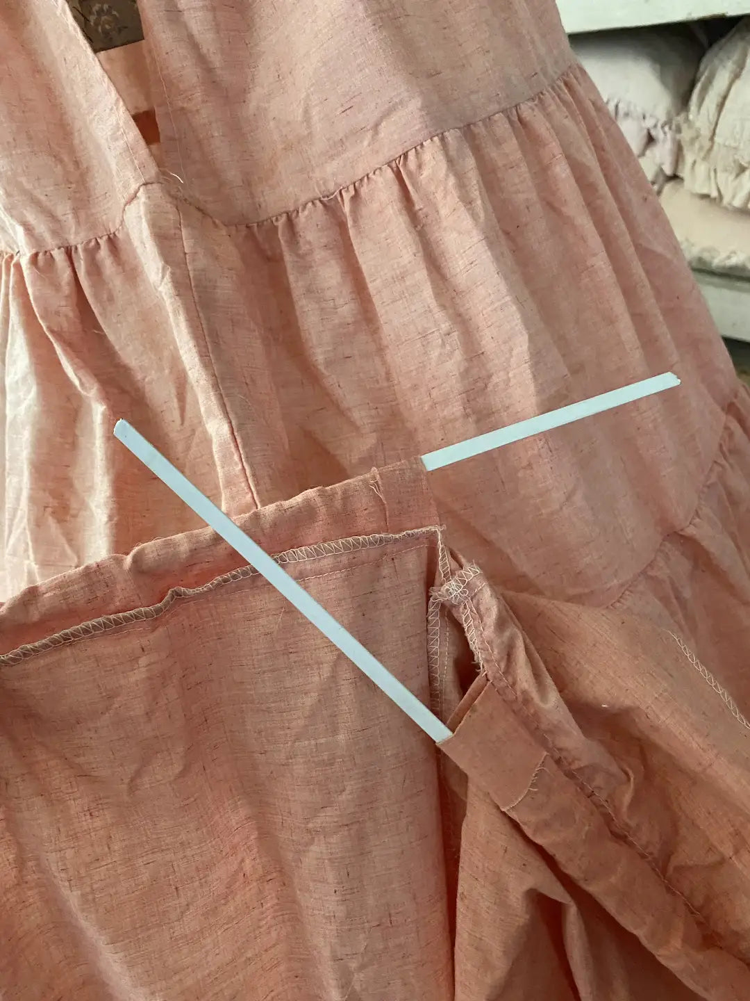 Vintage Pink Crinoline Hoop Skirt