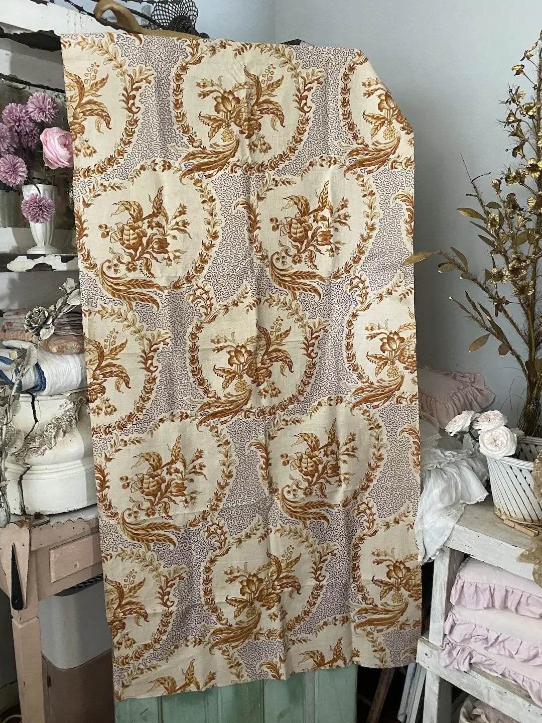 Antique Art Nouveau French Fabric