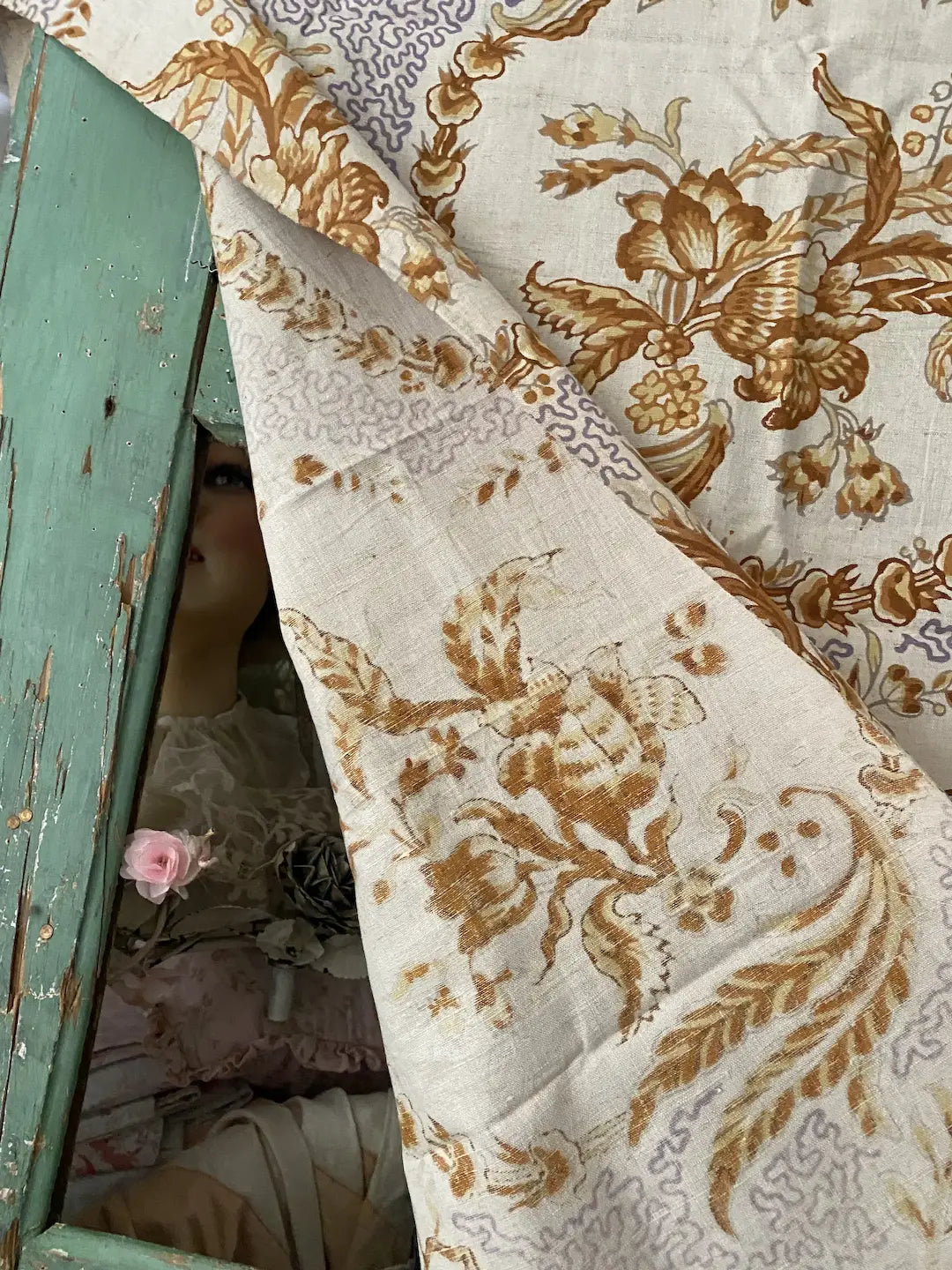 Antique Art Nouveau French Fabric