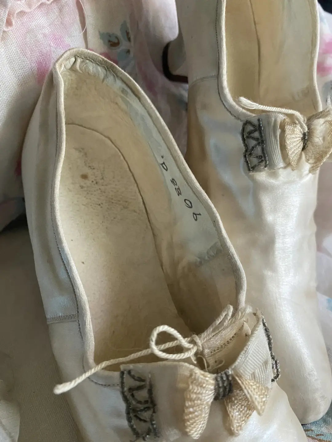 Antique Silk Wedding Shoes Museum Deaccession