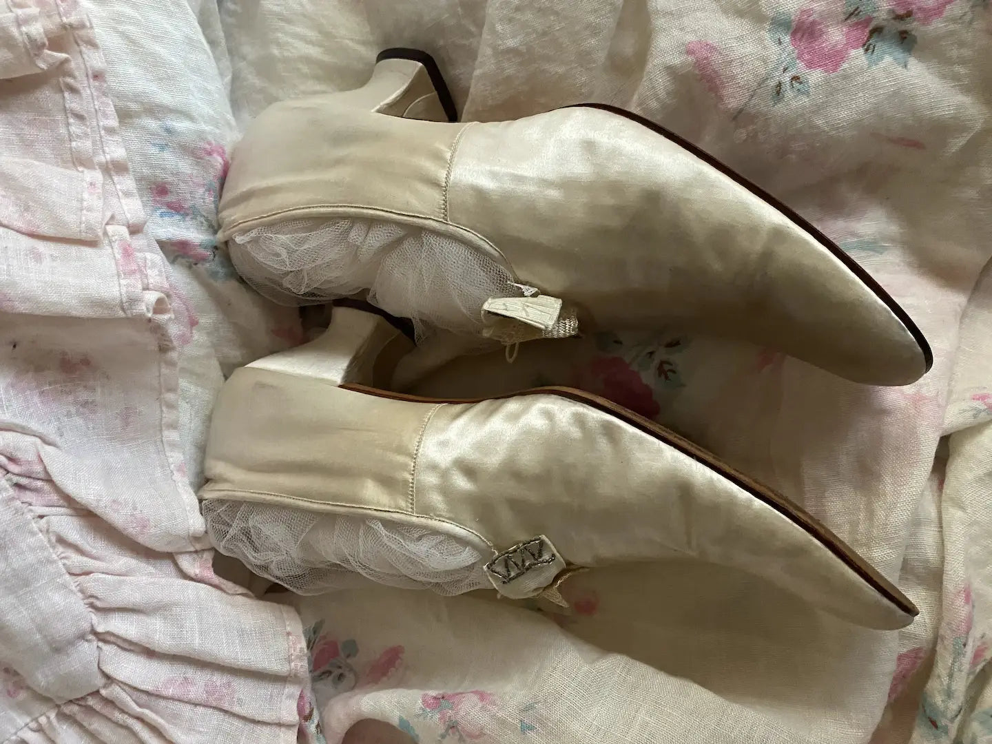 Antique Silk Wedding Shoes Museum Deaccession