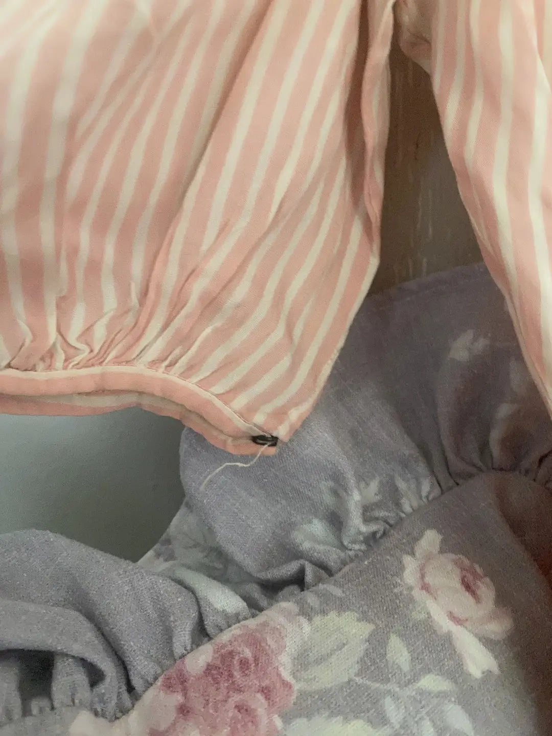 Vintage Dress Pink White Stripes