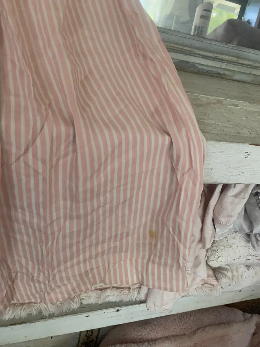 Vintage Dress Pink White Stripes