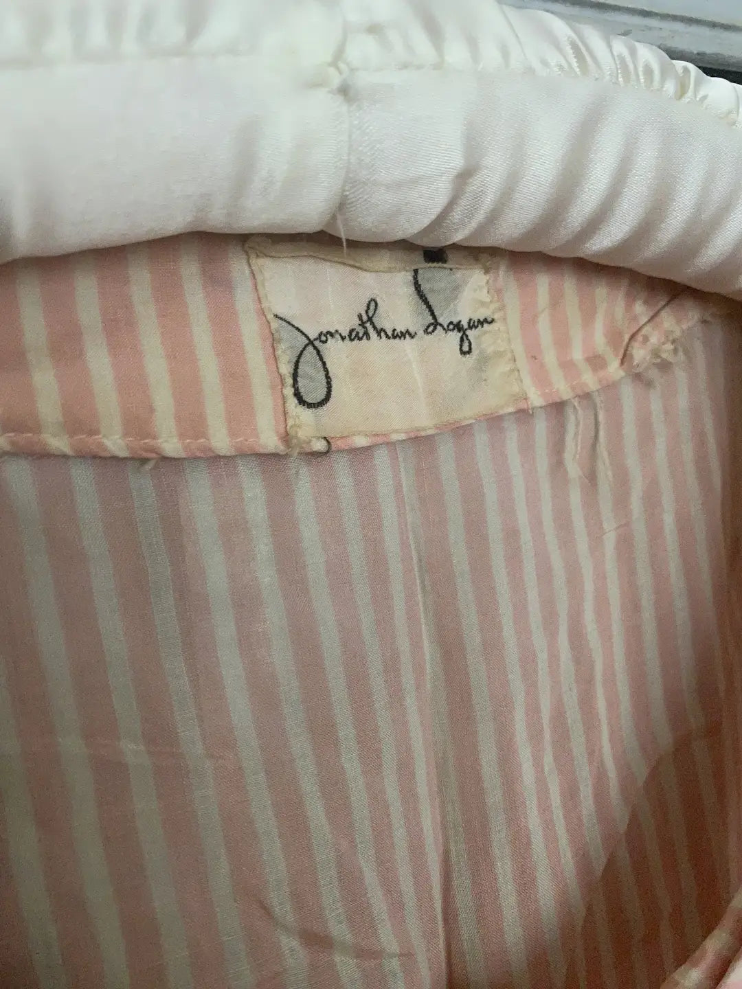 Vintage Dress Pink White Stripes