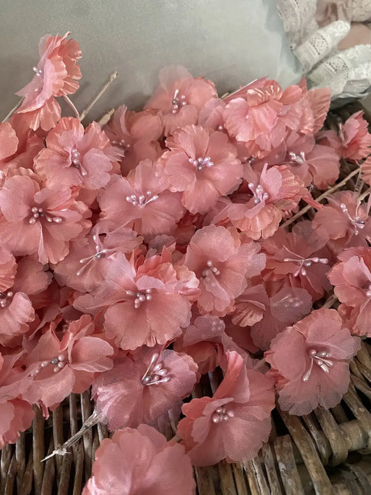 Vintage Collection 16 Stems Coral Pink Millinery Flowers