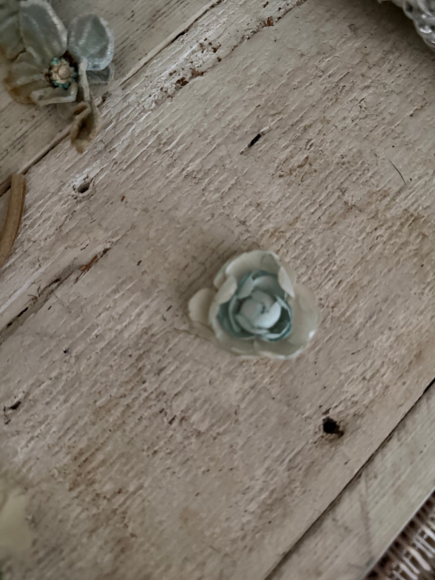 Collection Antique Vintage Millinery Flowers Blue