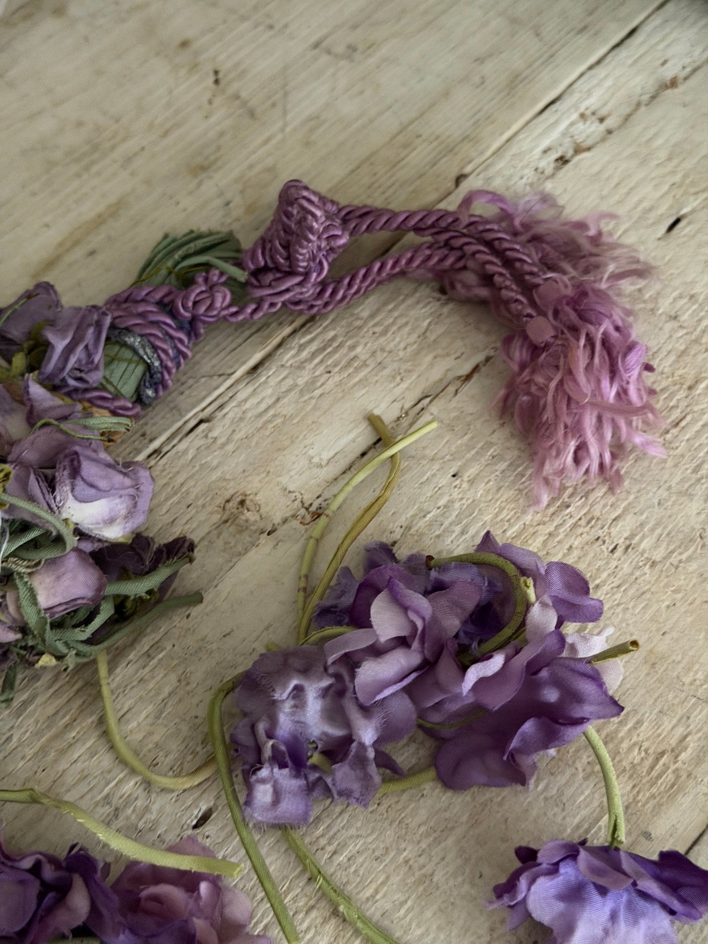 Collection Antique Vintage Millinery Flowers Purple