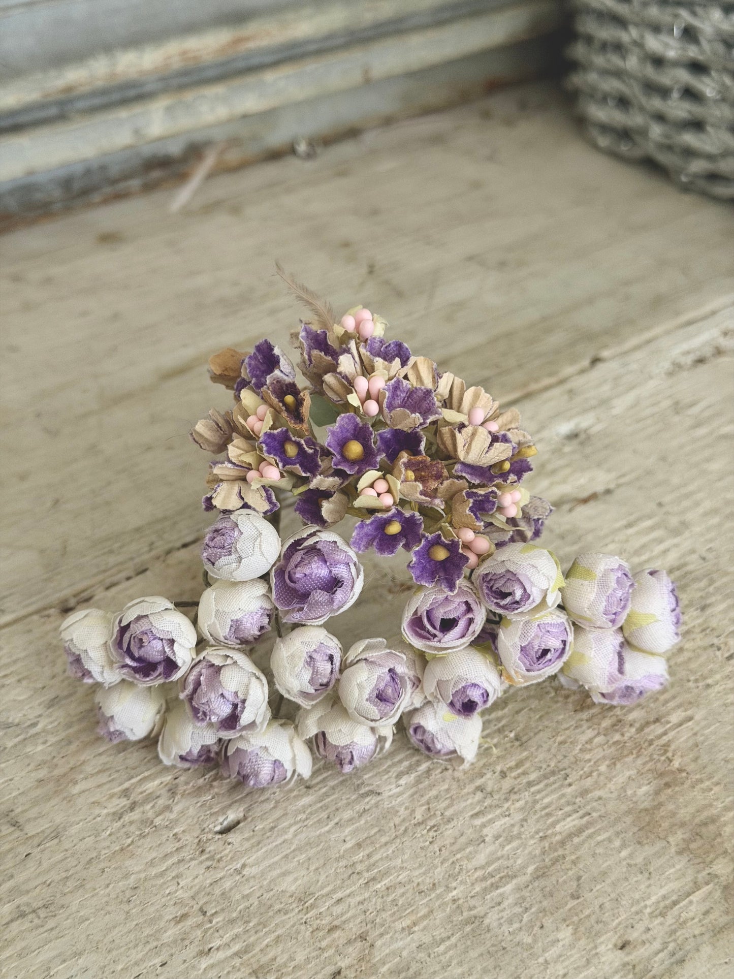 Collection Antique Vintage Millinery Flowers Petite