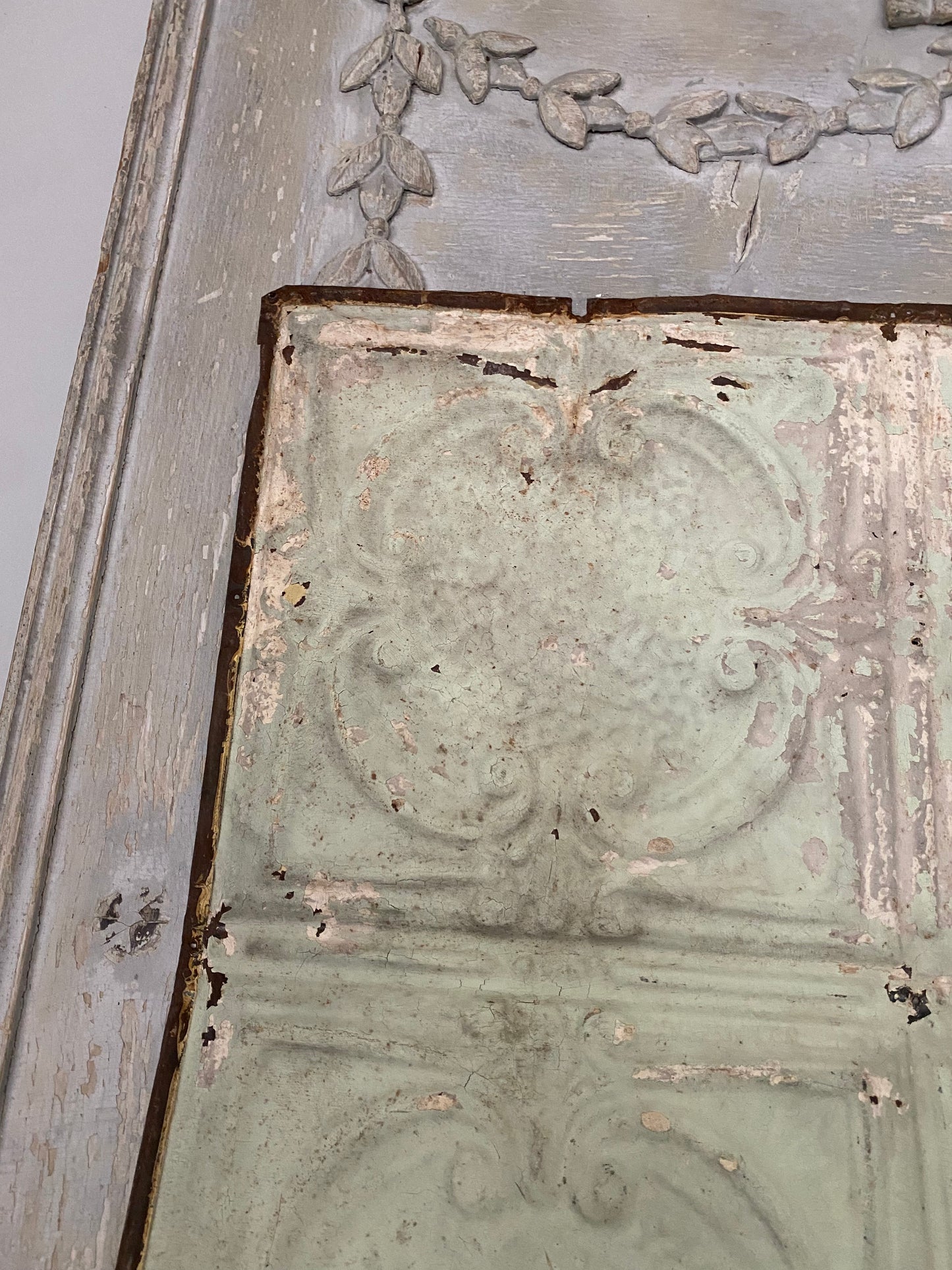 Antique Chippy Ceiling Tin Tile Panel