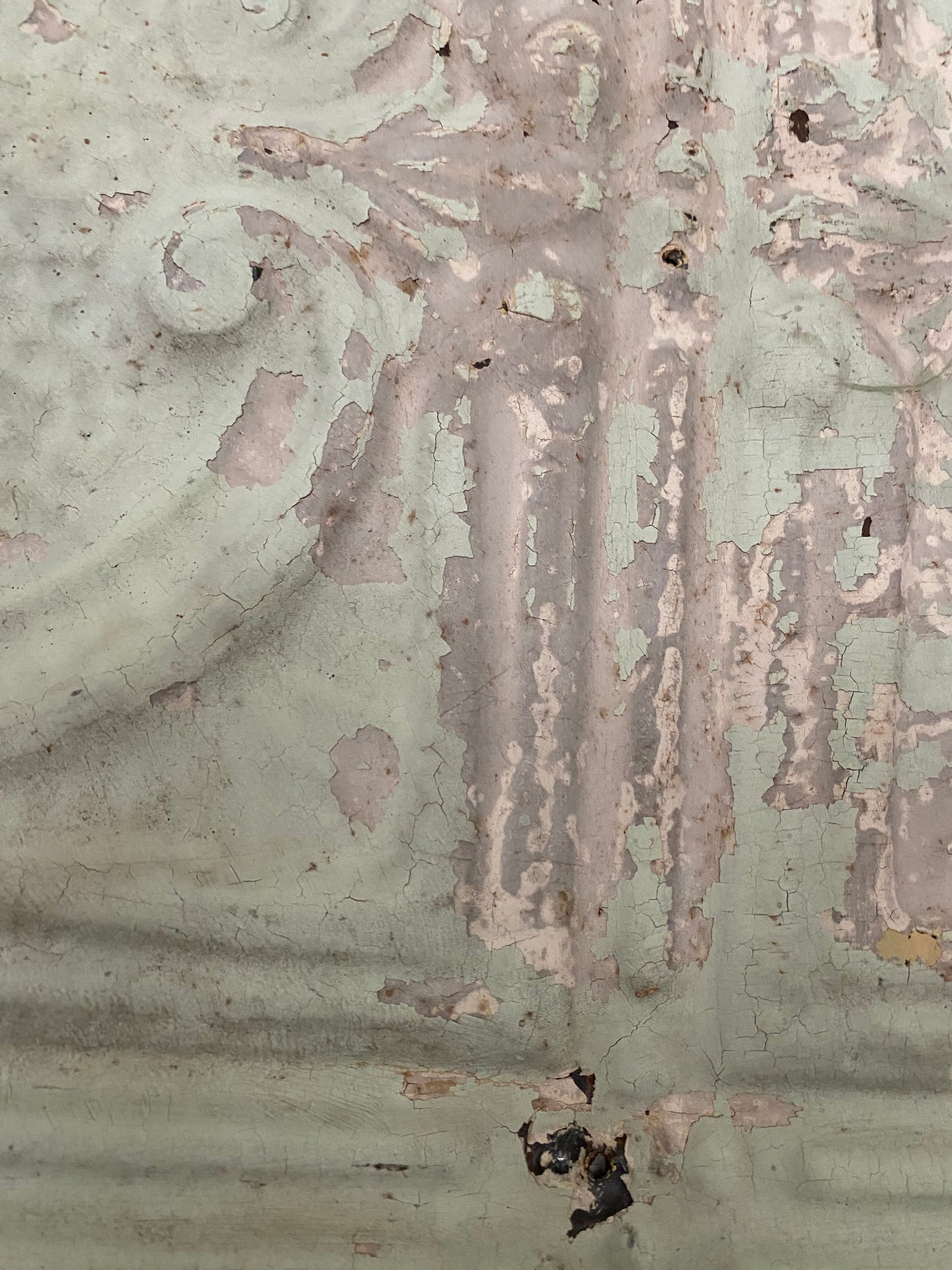 Antique Chippy Ceiling Tin Tile Panel