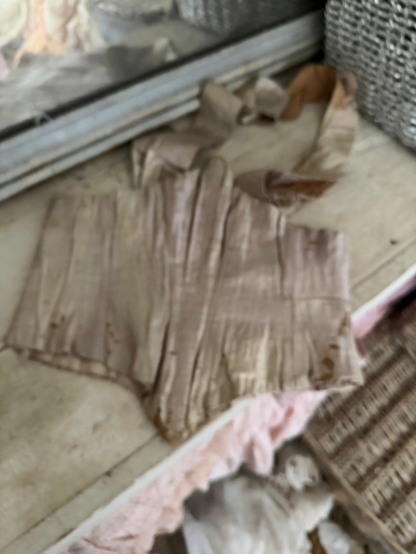 Antique Ice Lavender Silk Corset
