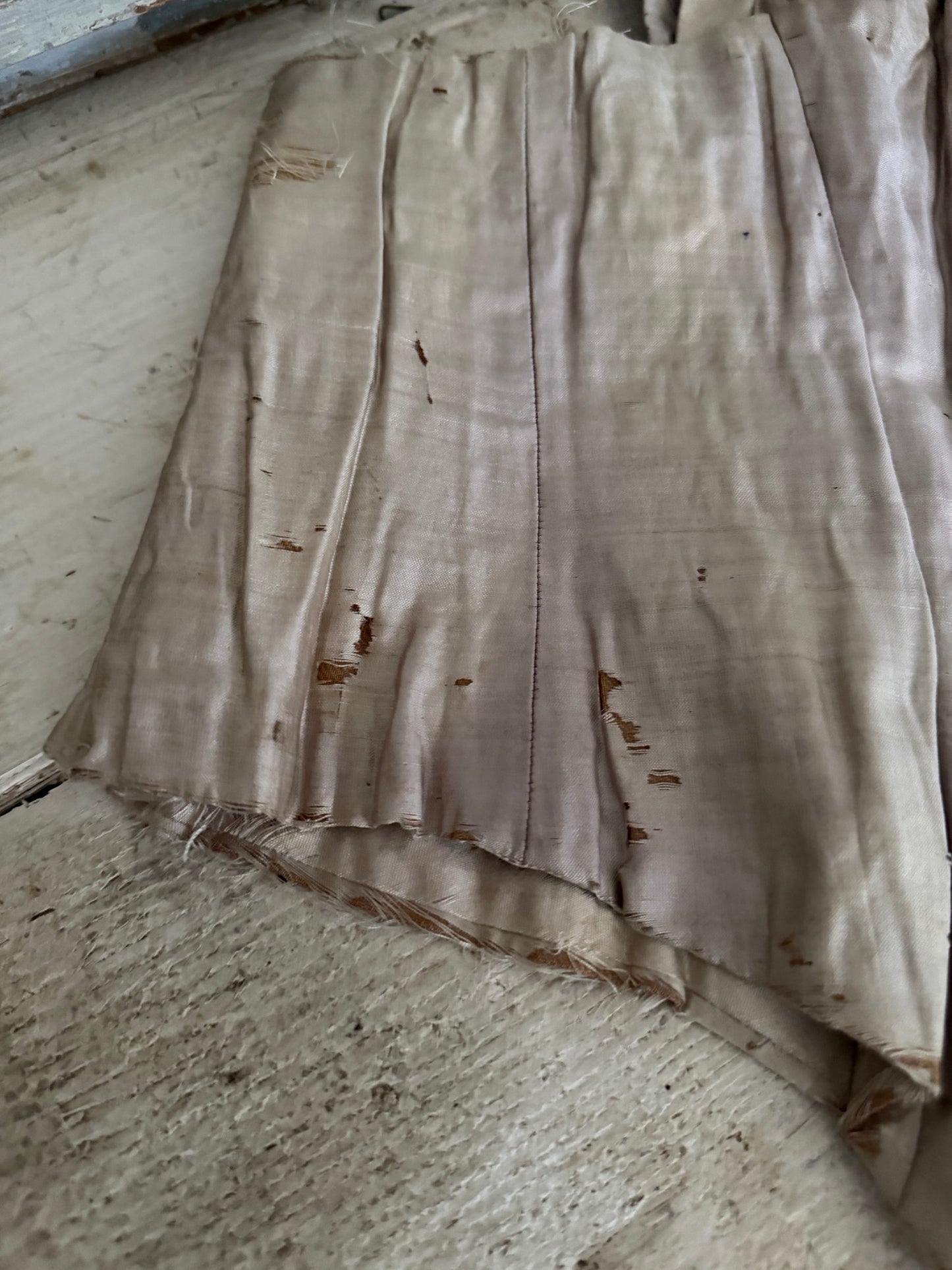 Antique Ice Lavender Silk Corset