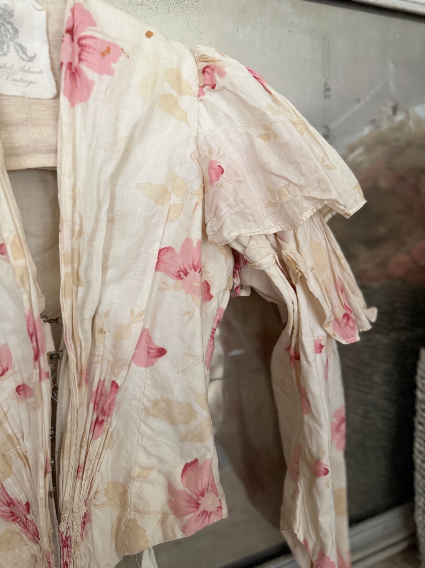 Antique Victorian Pink Floral Bodice