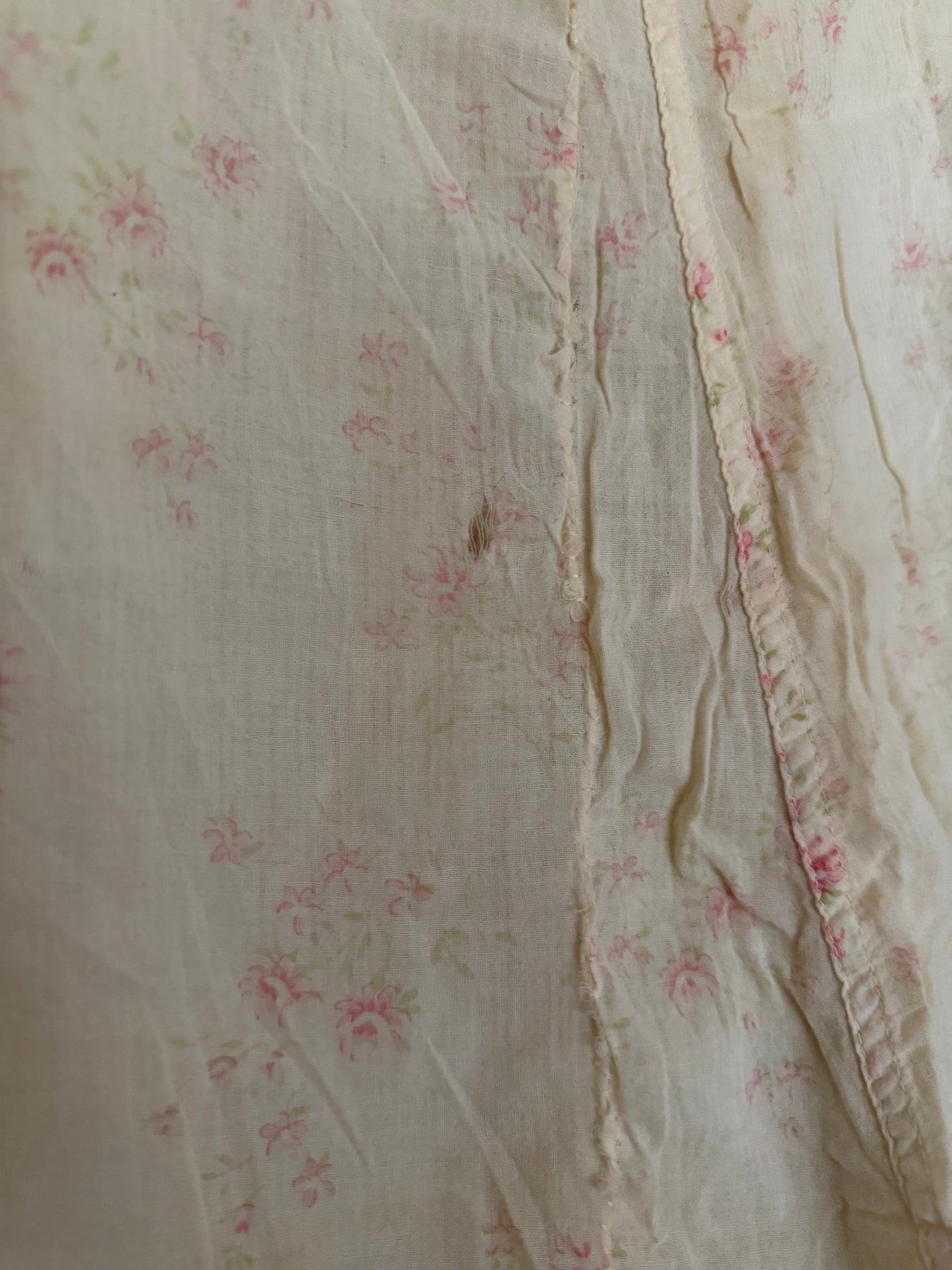 Antique Pink Floral Rose Pajama Pants