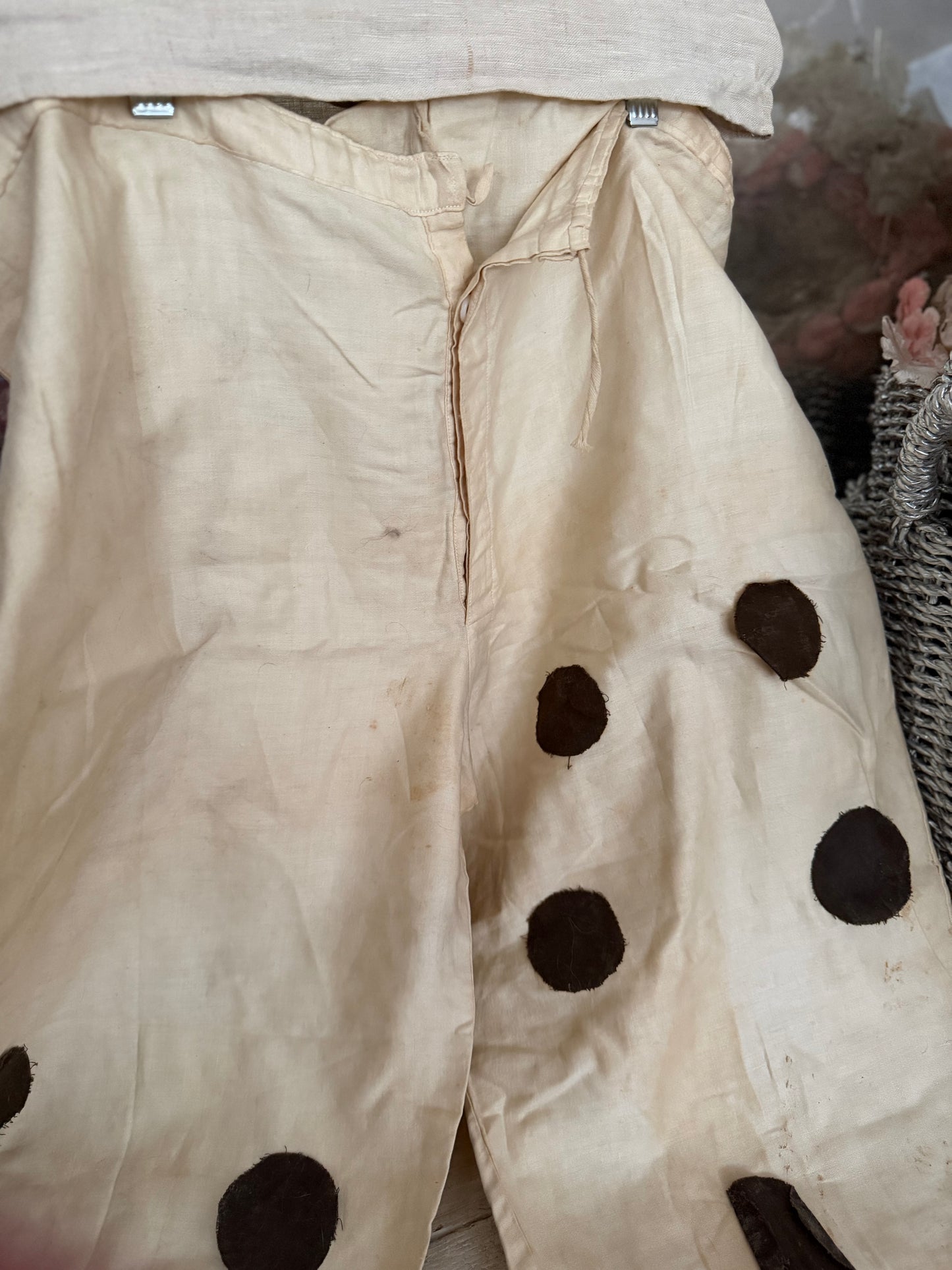 Antique French Pierrot Costume Pants