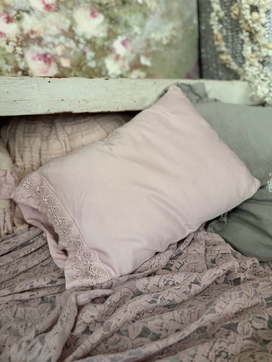 Bella Notte Pink Lace Boudoir Pillow