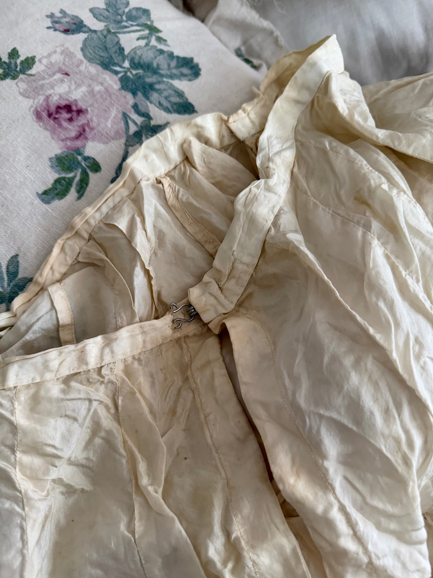 Antique Victorian Silk Lace Petticoat Skirt