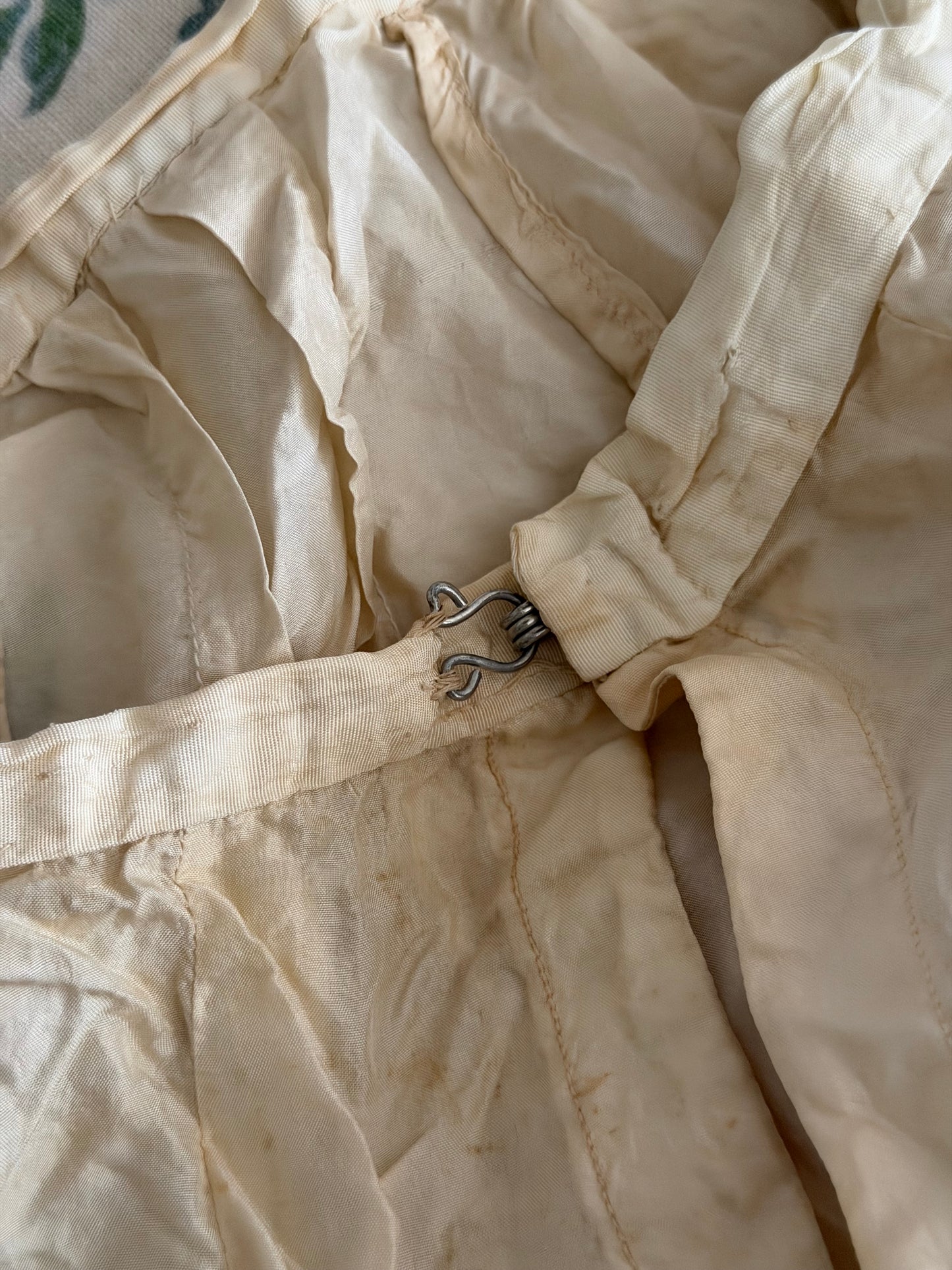 Antique Victorian Silk Lace Petticoat Skirt
