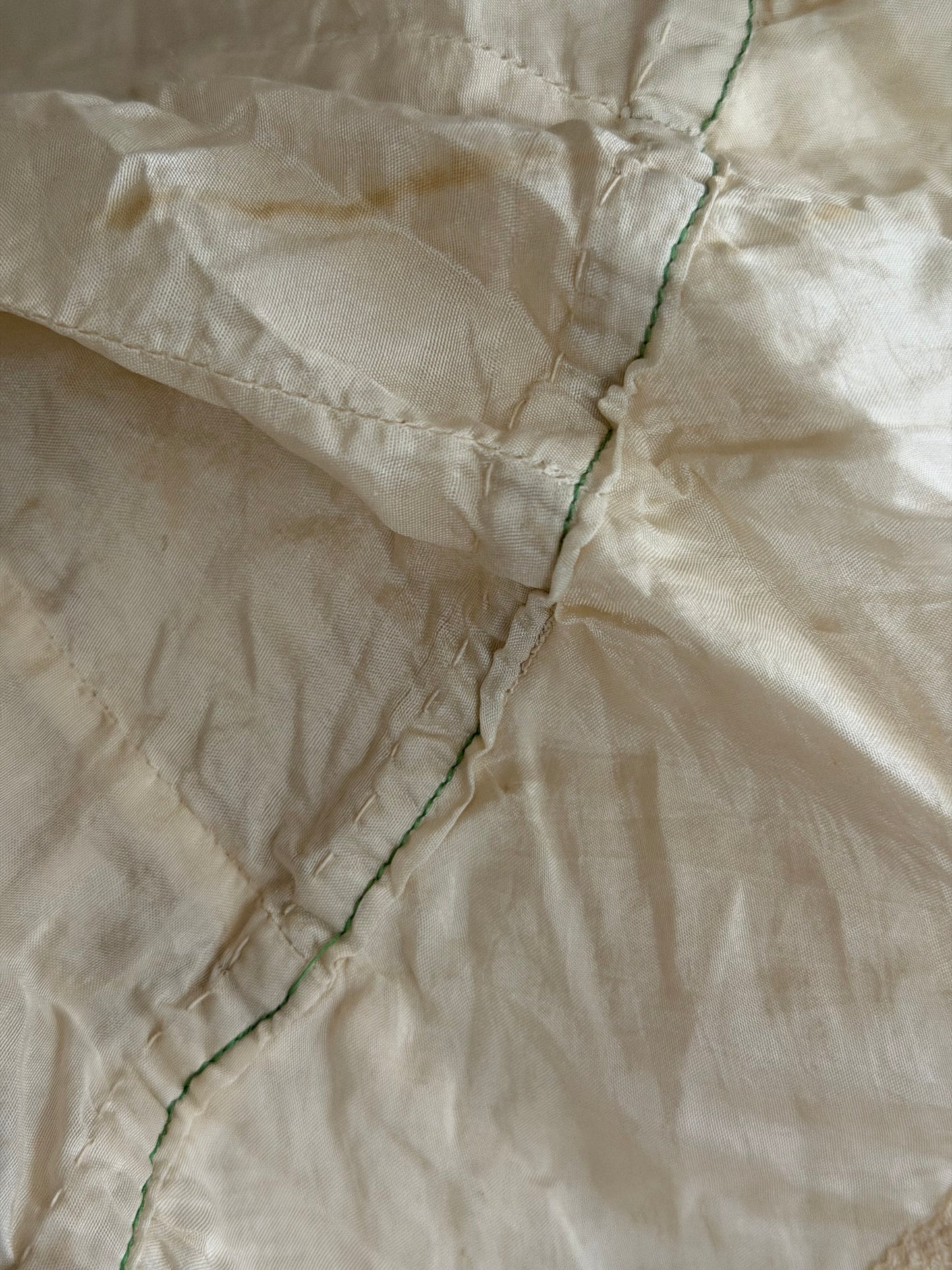 Antique Victorian Silk Lace Petticoat Skirt