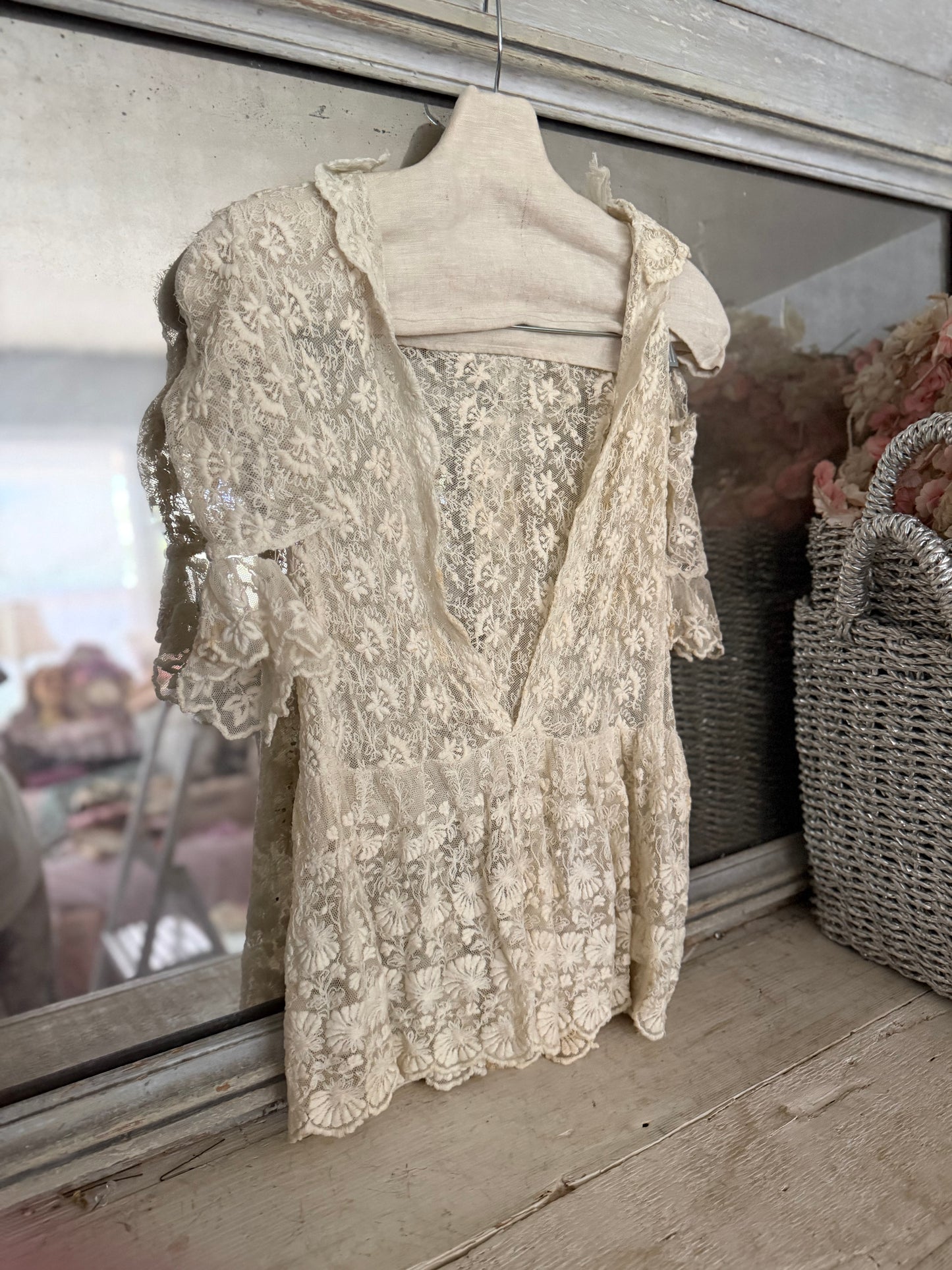 Antique White Lace Dress