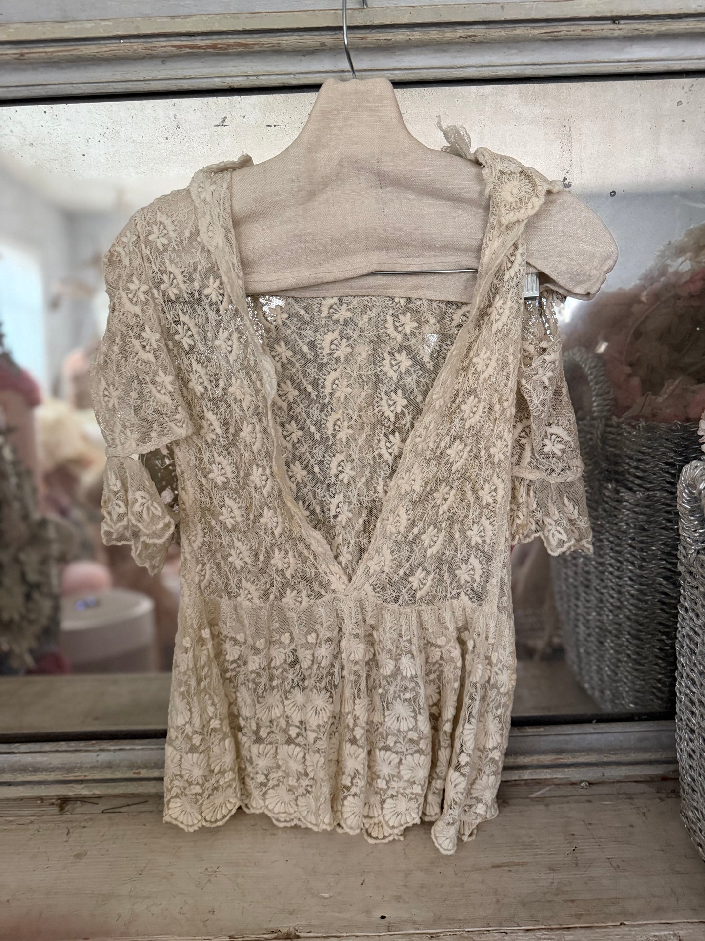 Antique White Lace Dress