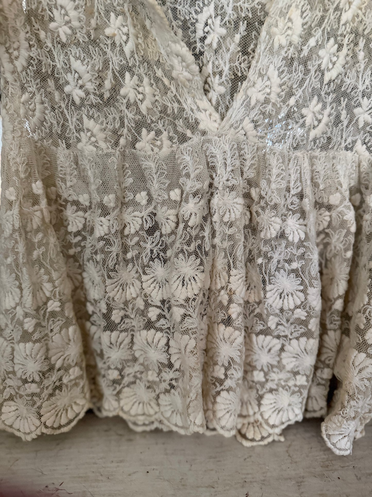 Antique White Lace Dress