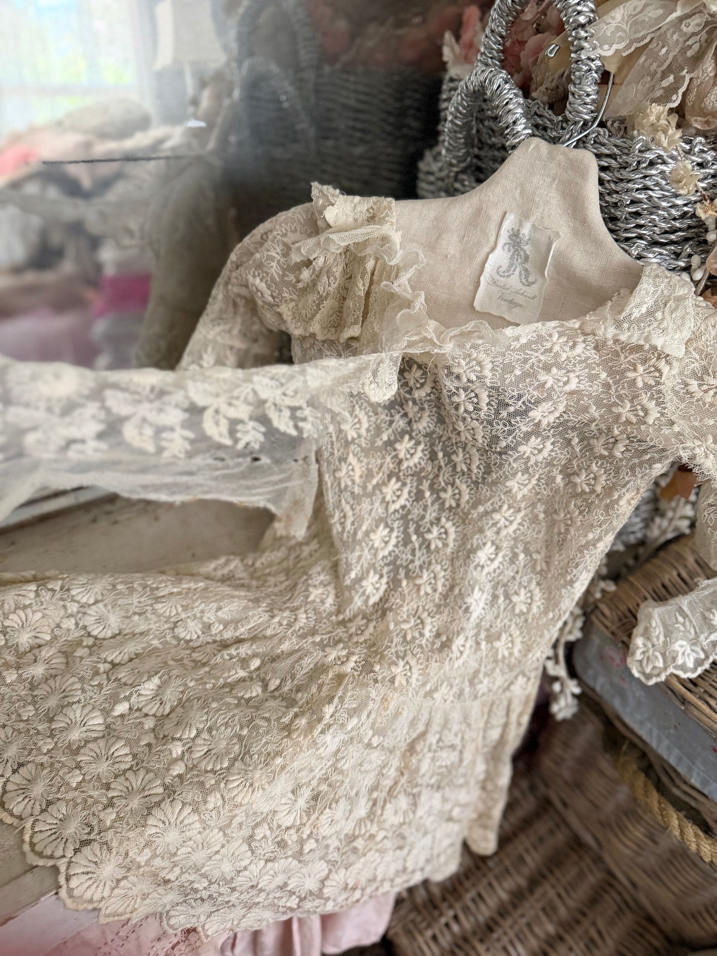 Antique White Lace Dress