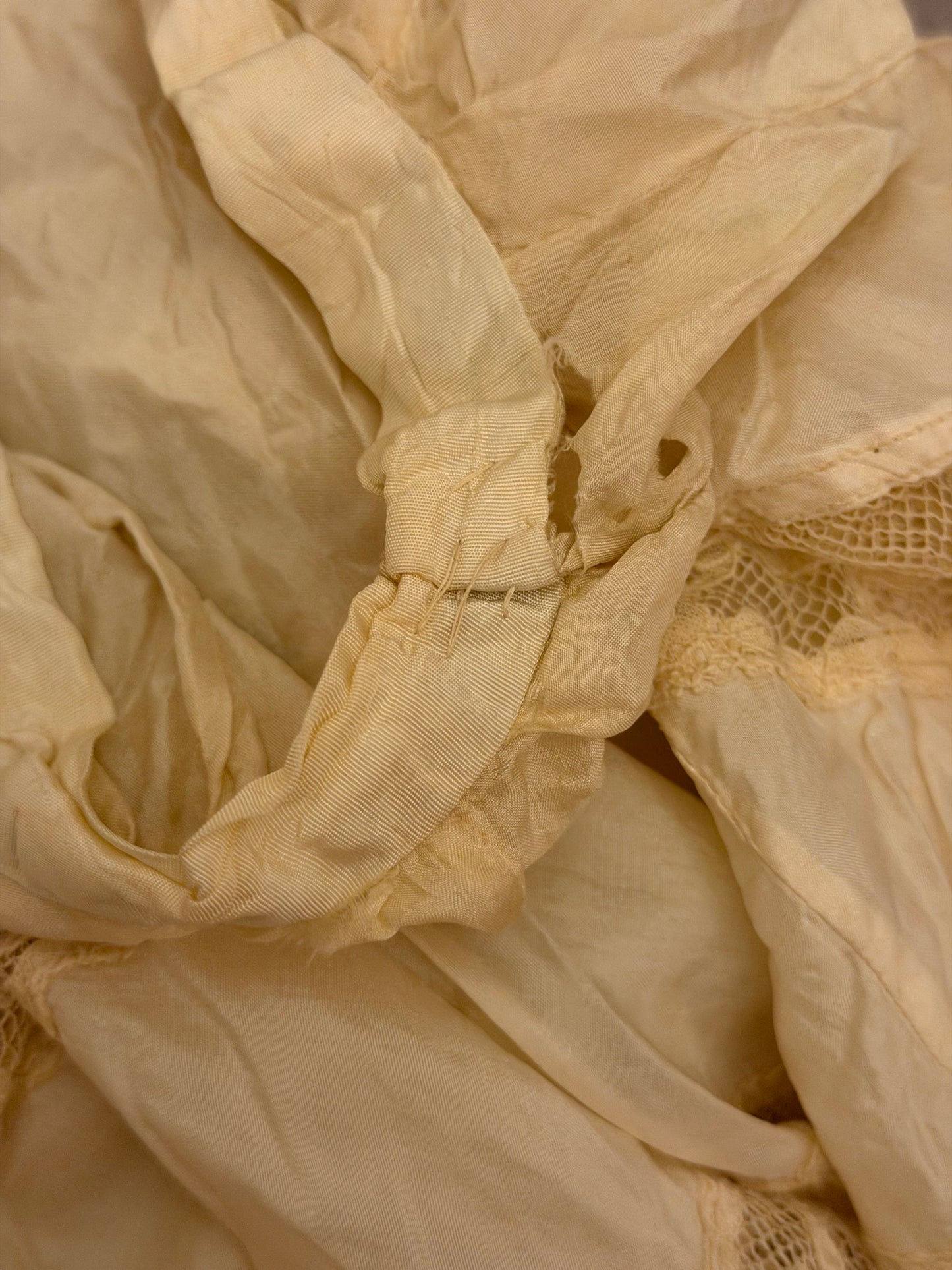 Antique Victorian Silk Lace Petticoat Skirt