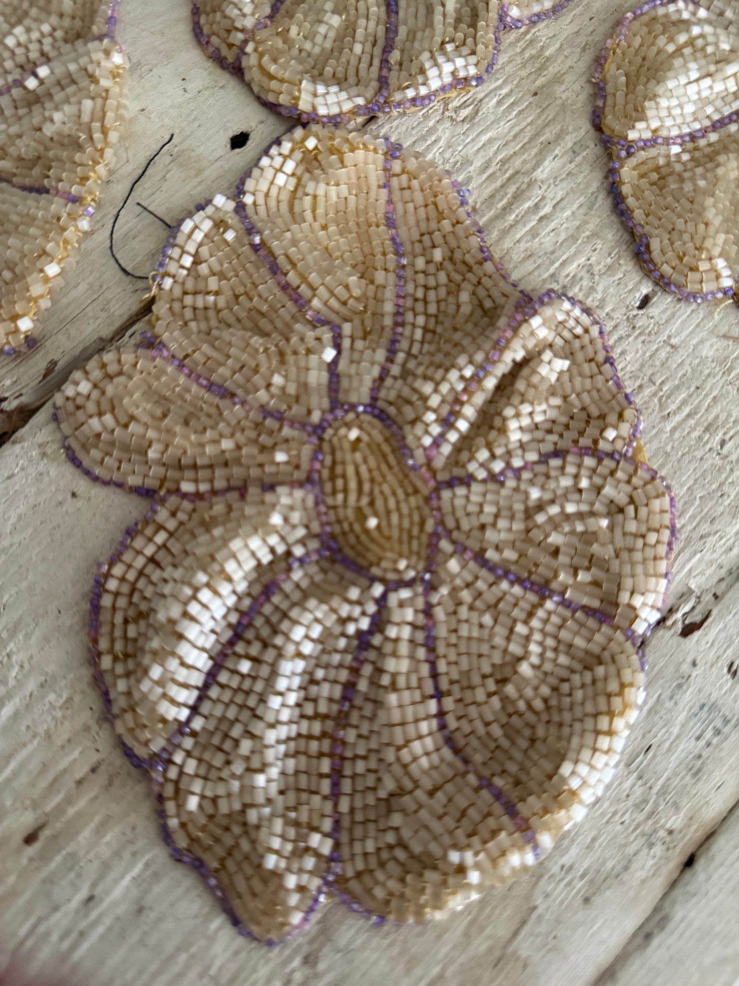 Collection Antique 1920s Beaded Flower Appliques
