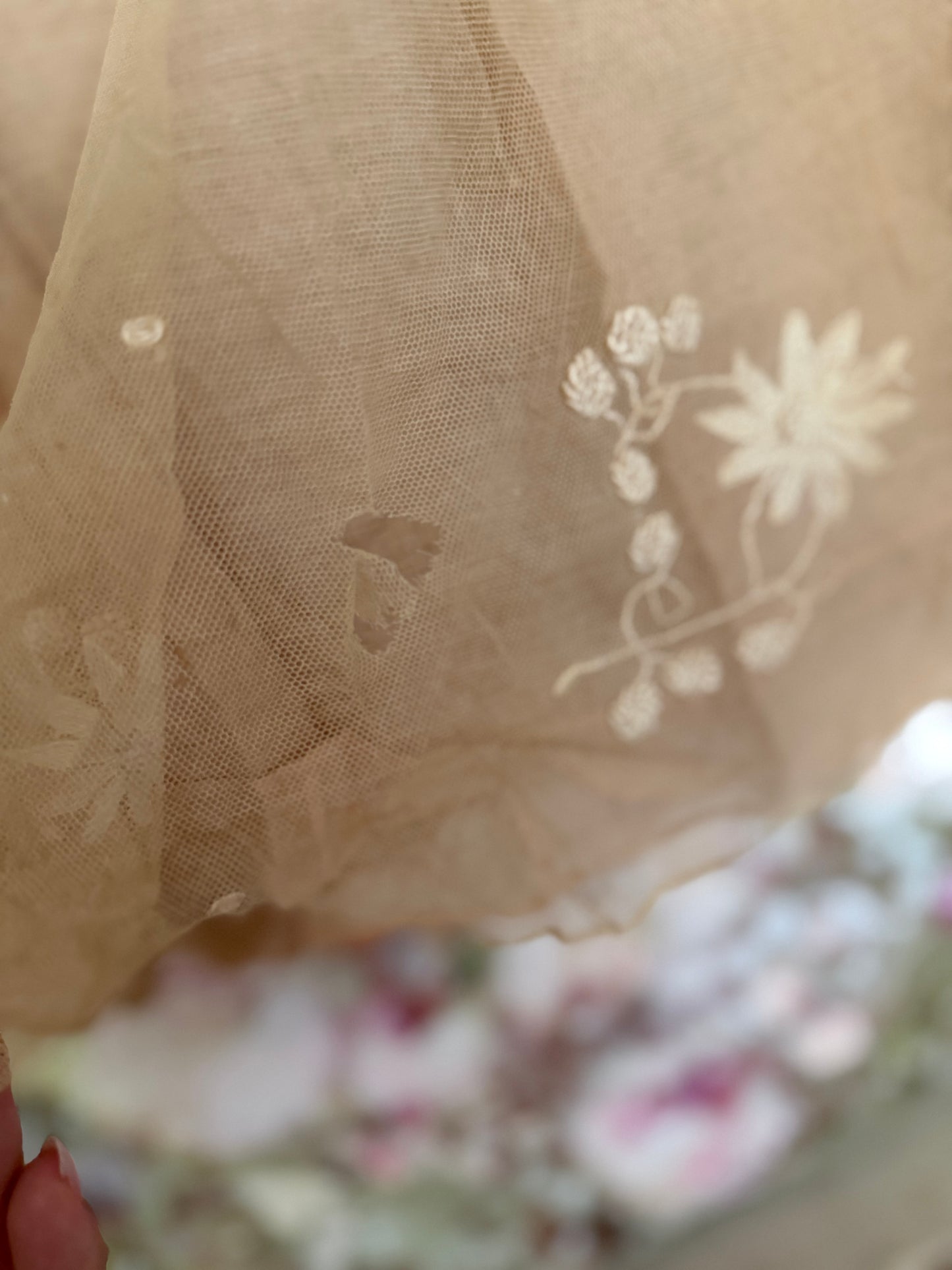 STORY SALE Antique Girls Lace Dress Pink Silk Ribbon