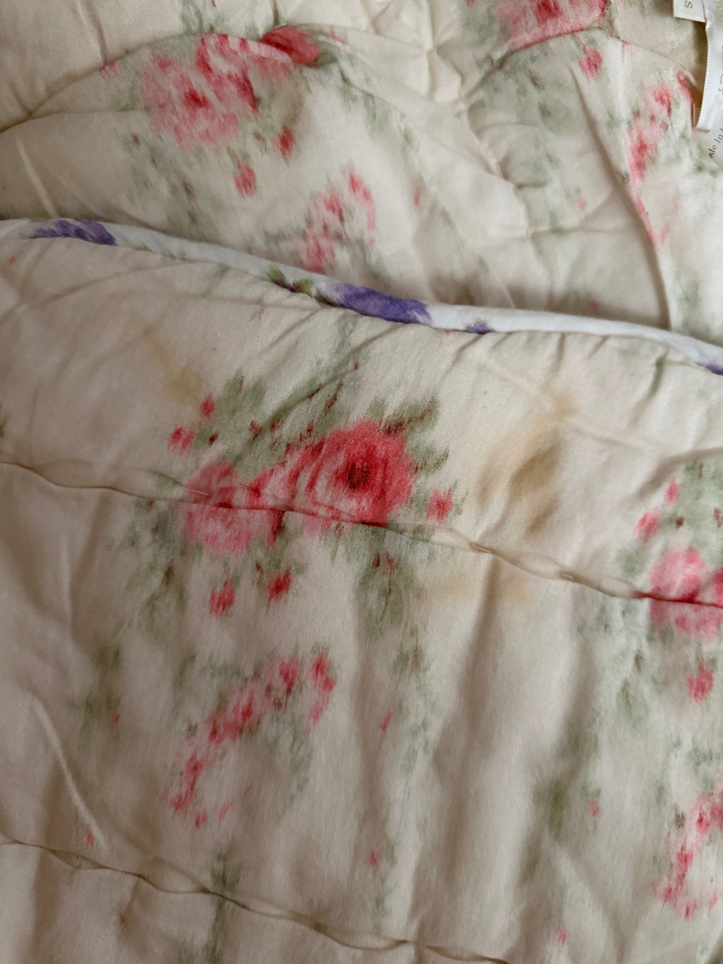 Reserved B RARE LOVESHACKFANCY Retired Quilted Ikat Rose Blanket Comforter